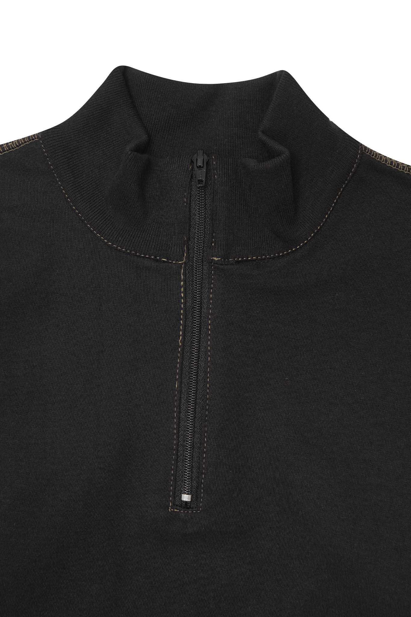 LITTLE HUMAN™ QUARTER ZIP IN ANTHRACITE/OLIVE - Image 3