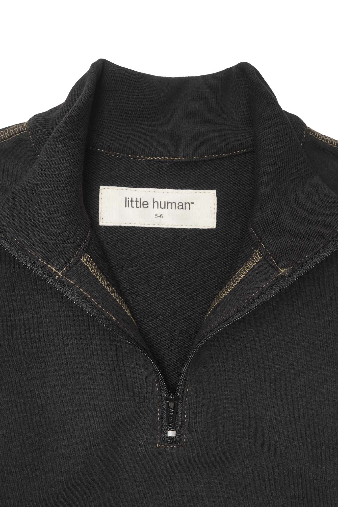 LITTLE HUMAN™ QUARTER ZIP IN ANTHRACITE/OLIVE - Image 5