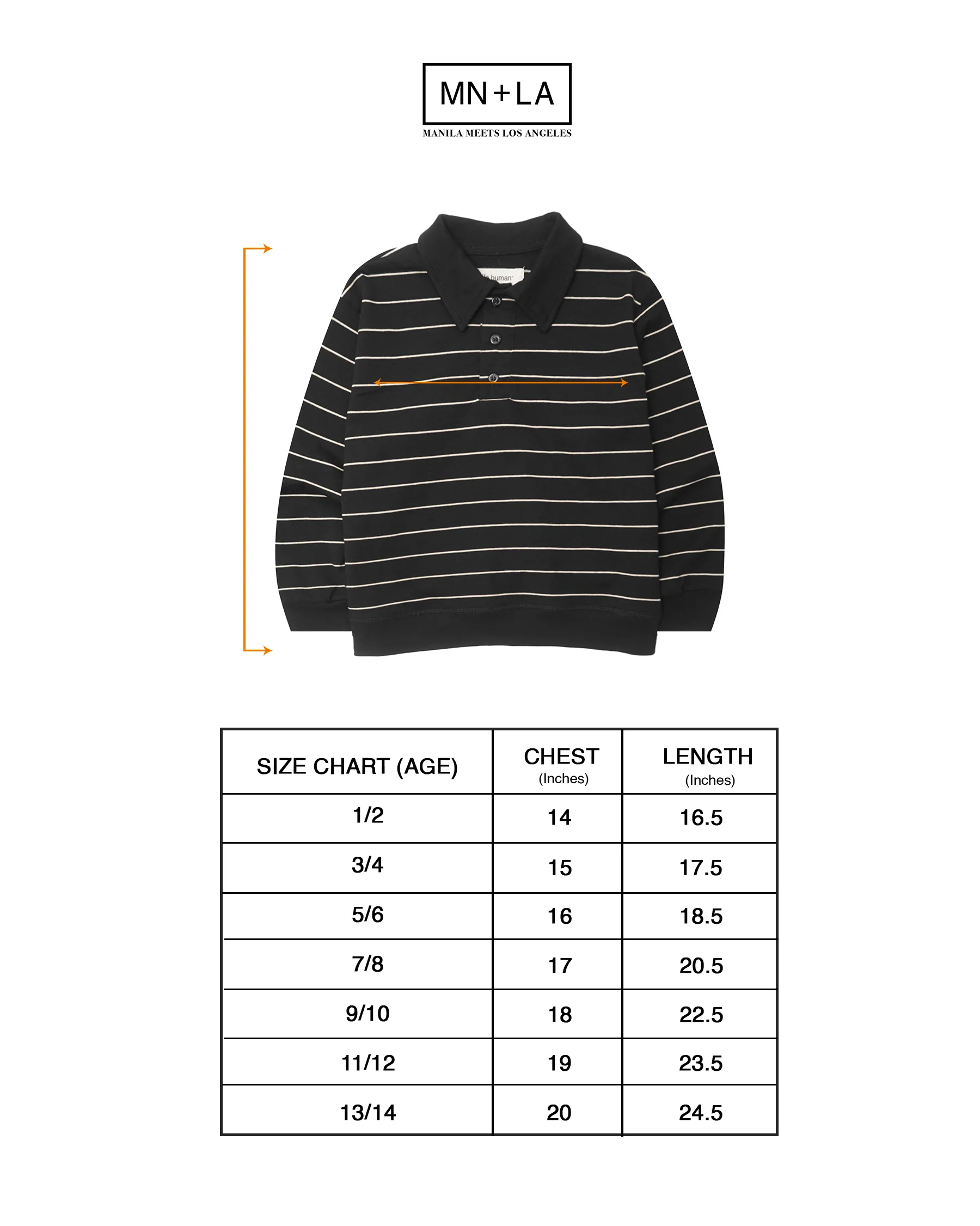 LITTLE HUMAN™ STRIPED RUGBY L/S TEE IN ANTHRACITE/BONE - Image 4