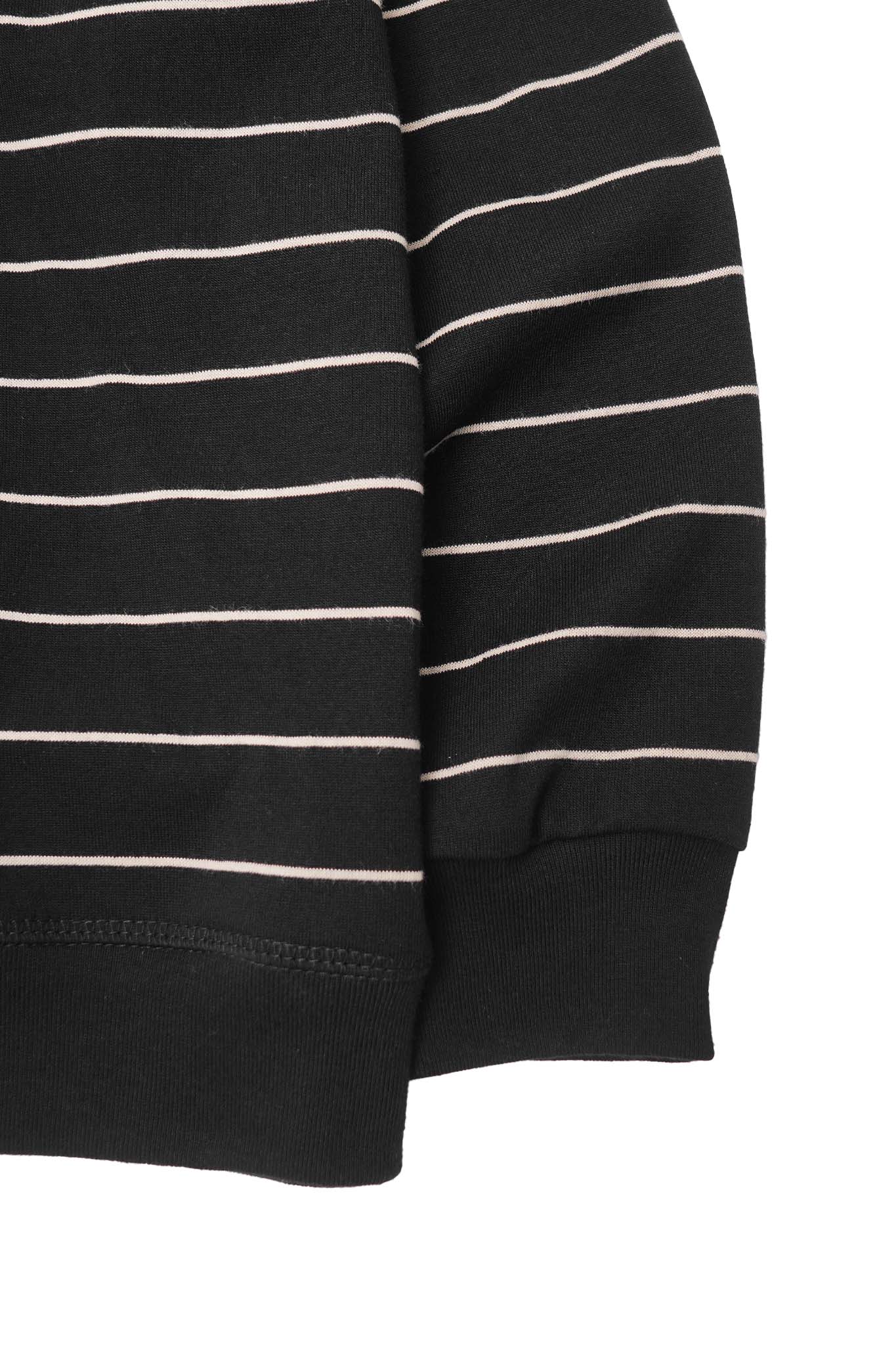 LITTLE HUMAN™ STRIPED RUGBY L/S TEE IN ANTHRACITE/BONE - Image 6
