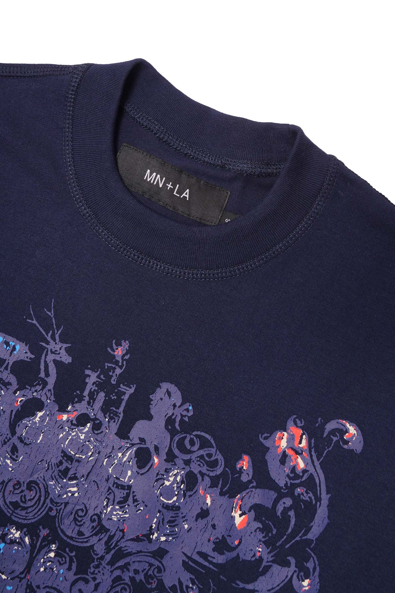 "M"$ DYNASTY" TEE IN NAVY - Image 3