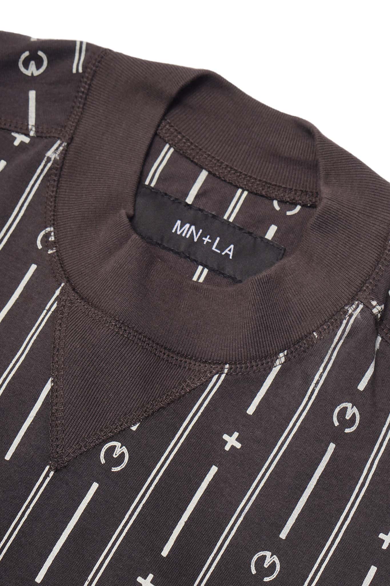 M+ PINSTRIPE SWEATSHIRT IN CHARCOAL GREY - Image 3