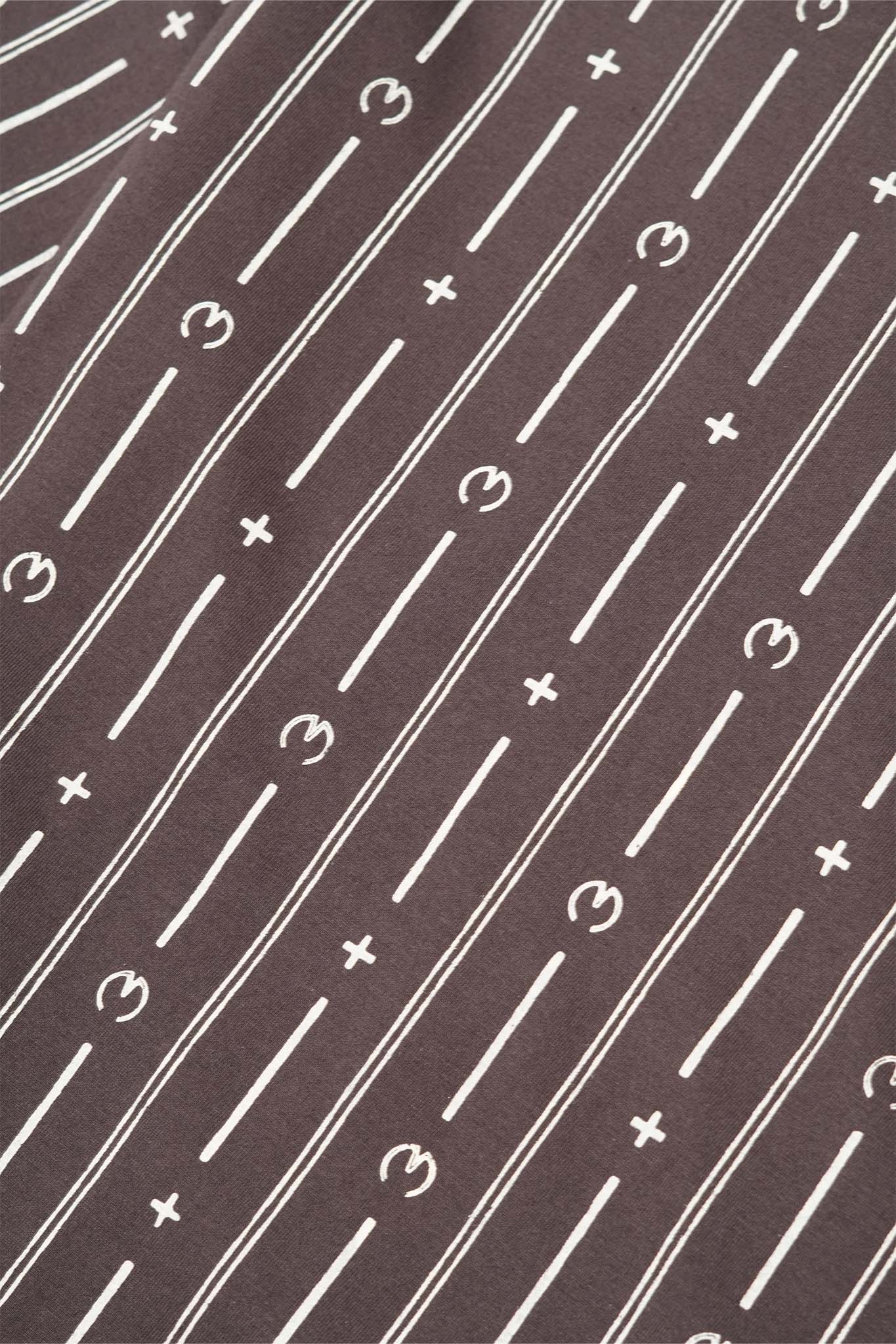 "M+ PINSTRIPE" TEE IN CHARCOAL GREY - Image 5
