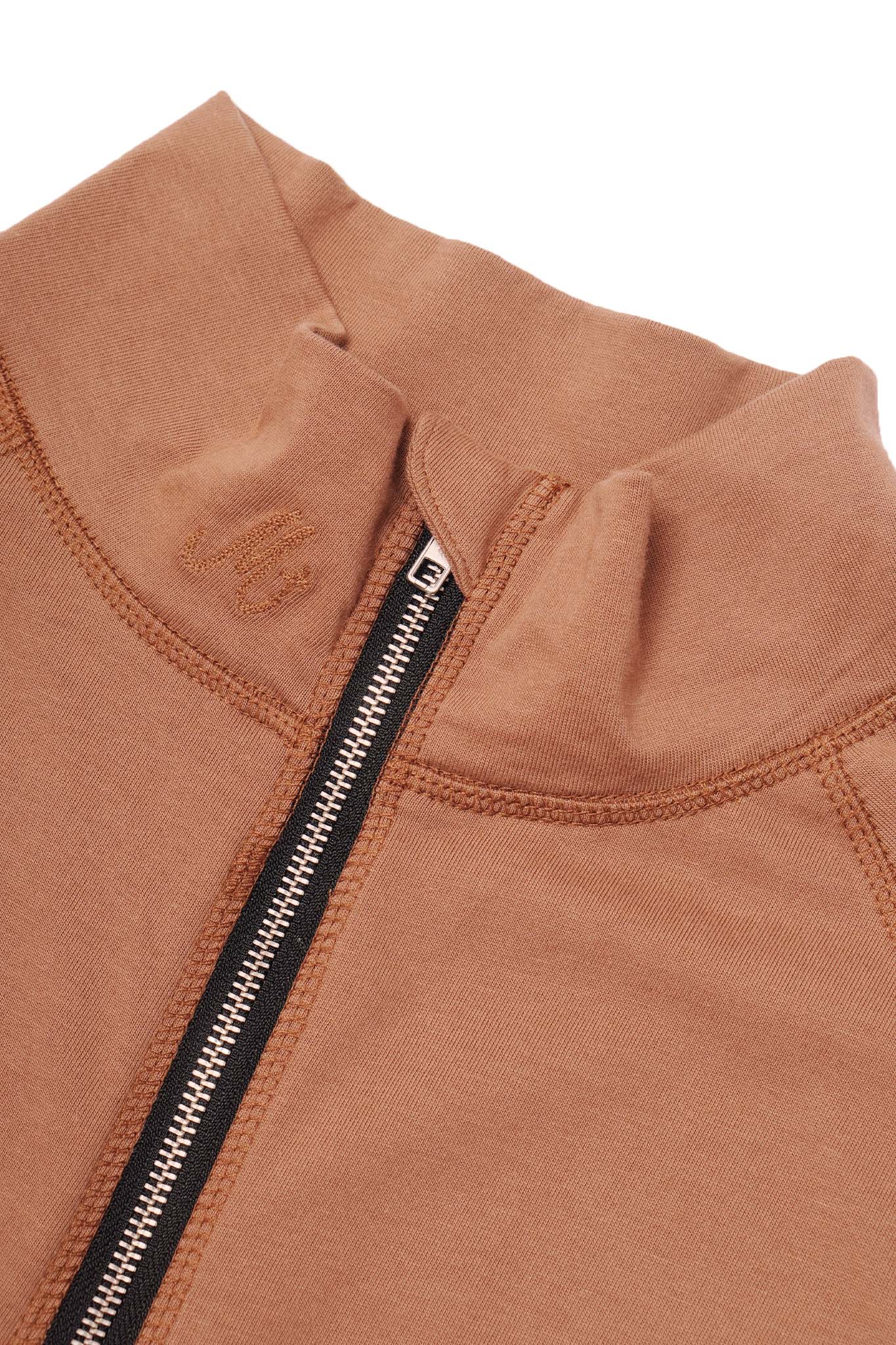 M+ QUARTER ZIP L/S TEE V2 IN APRICOT - Image 5