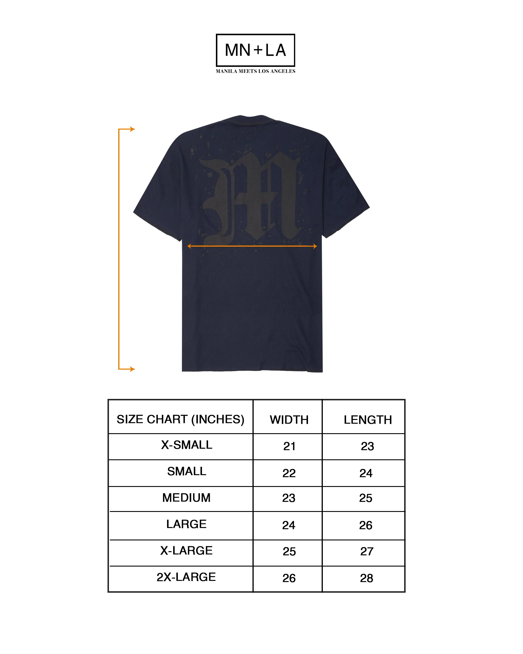 “M’$ SPECK V2” WAFFLE TEE IN NAVY - Image 4