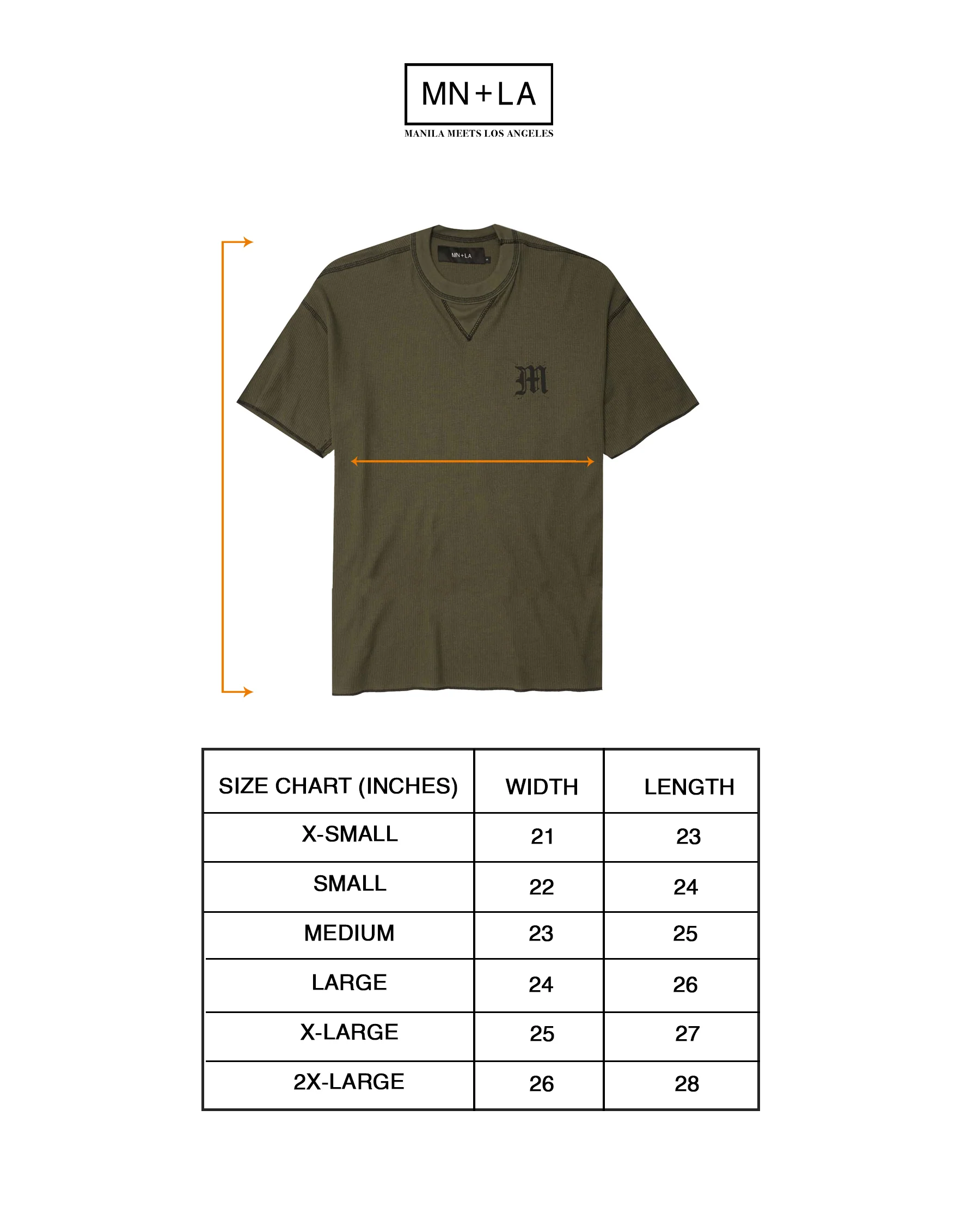 “M’$ SPECK V2” WAFFLE TEE IN OLIVE - Image 4
