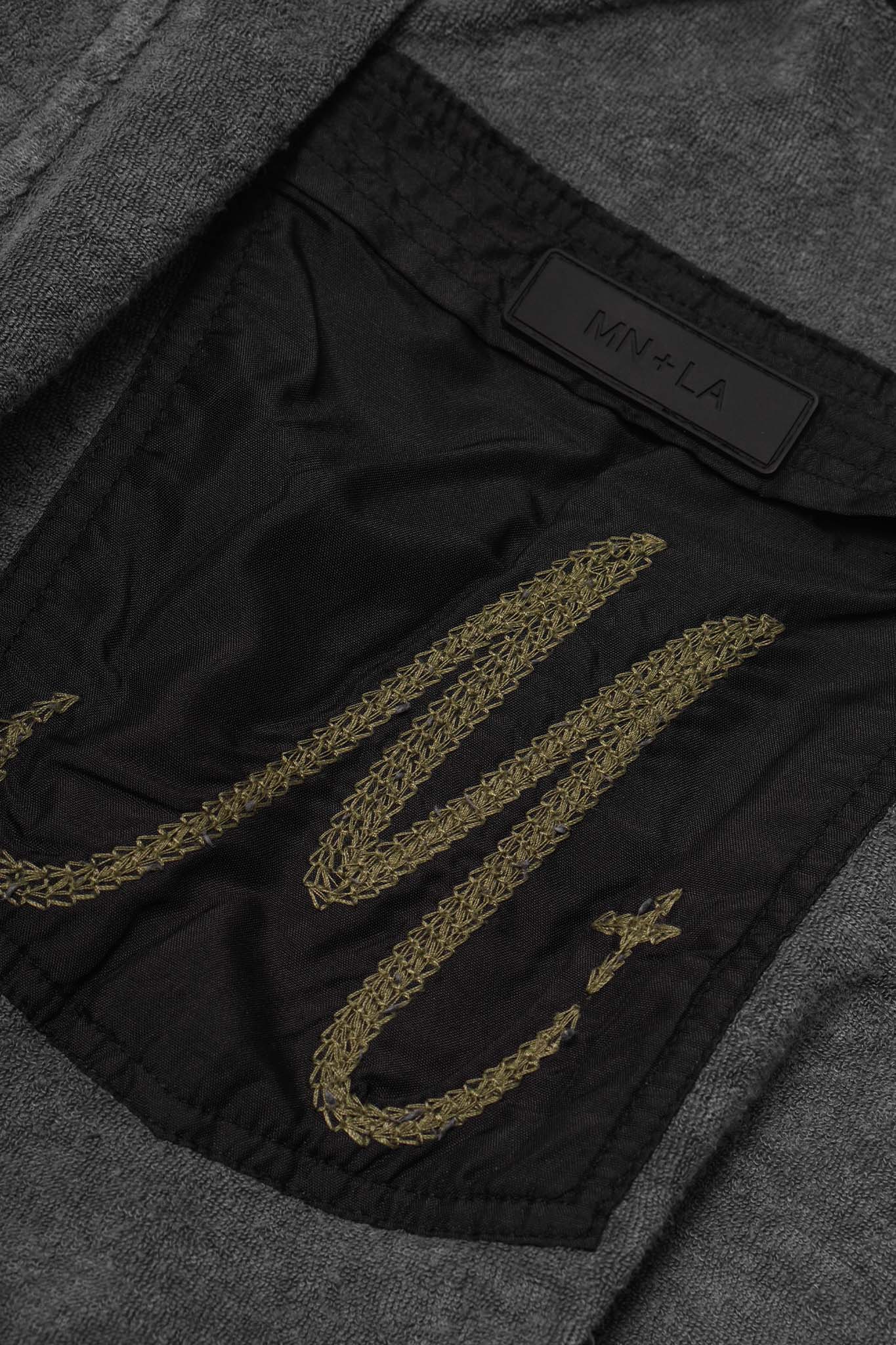 M+ TOWEL BOOTCUT PANTS IN CEMENT - Image 7