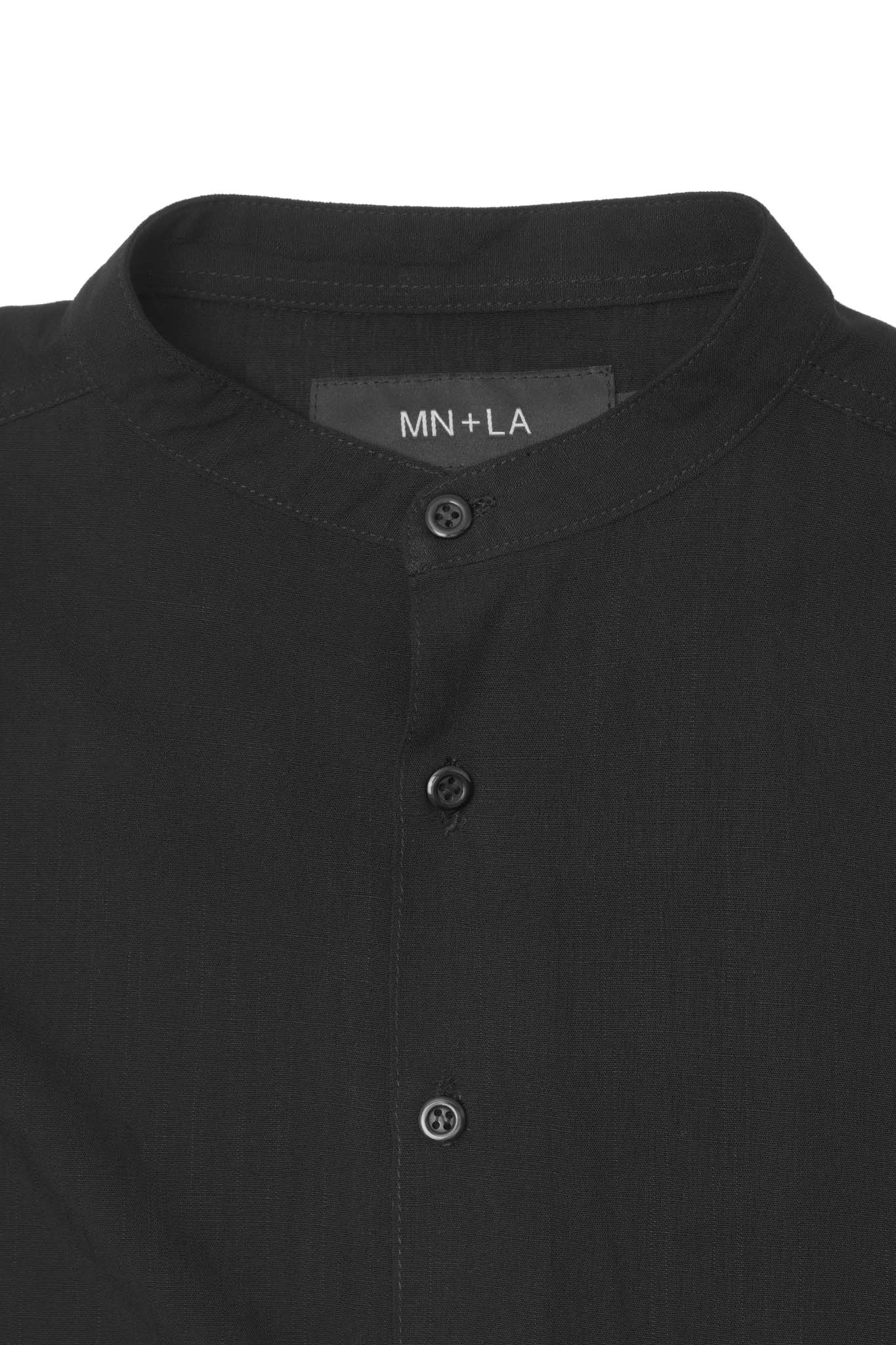 MANDARIN L/S SHIRT IN CROW - Image 2