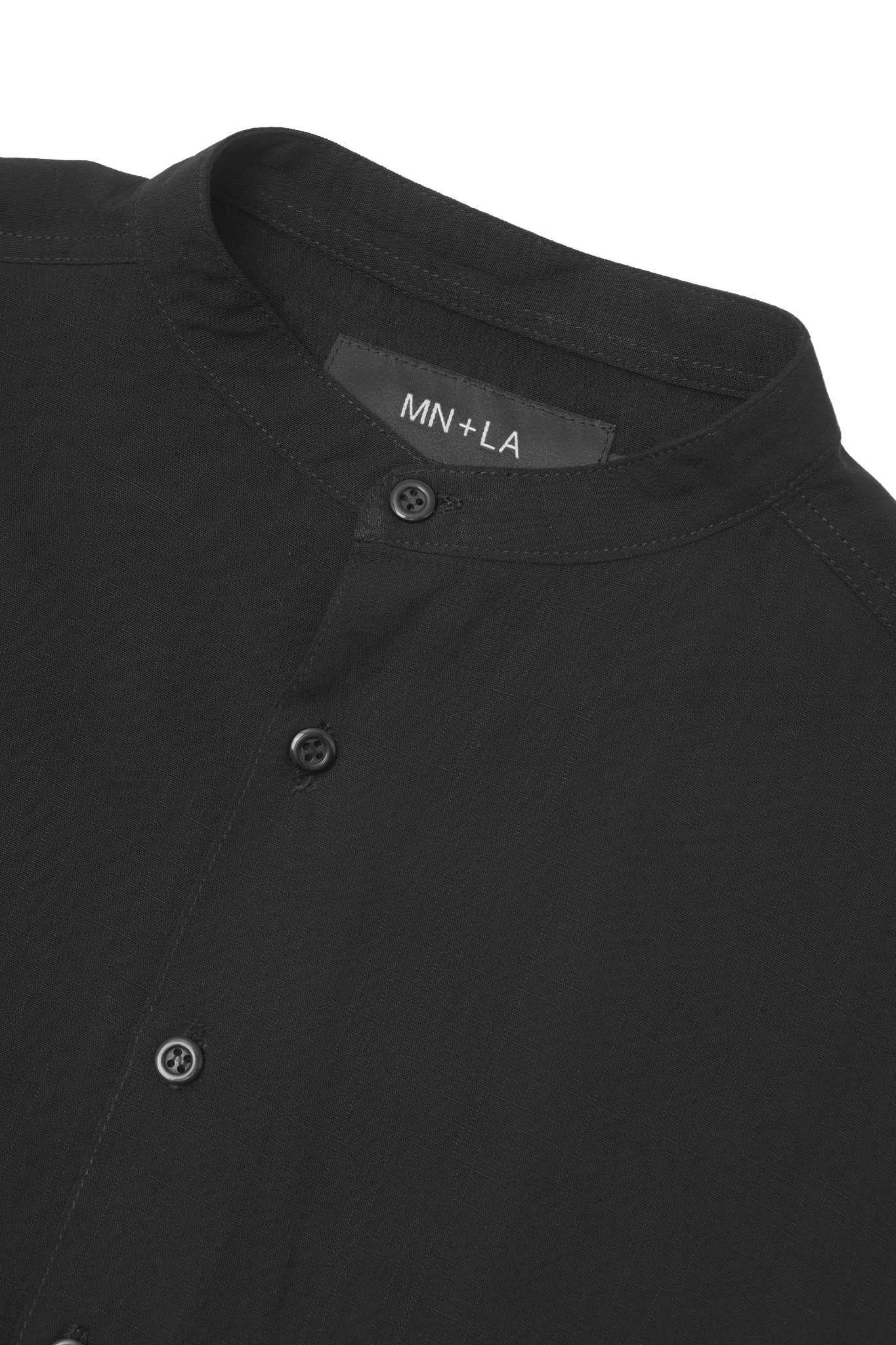 MANDARIN L/S SHIRT IN CROW - Image 5