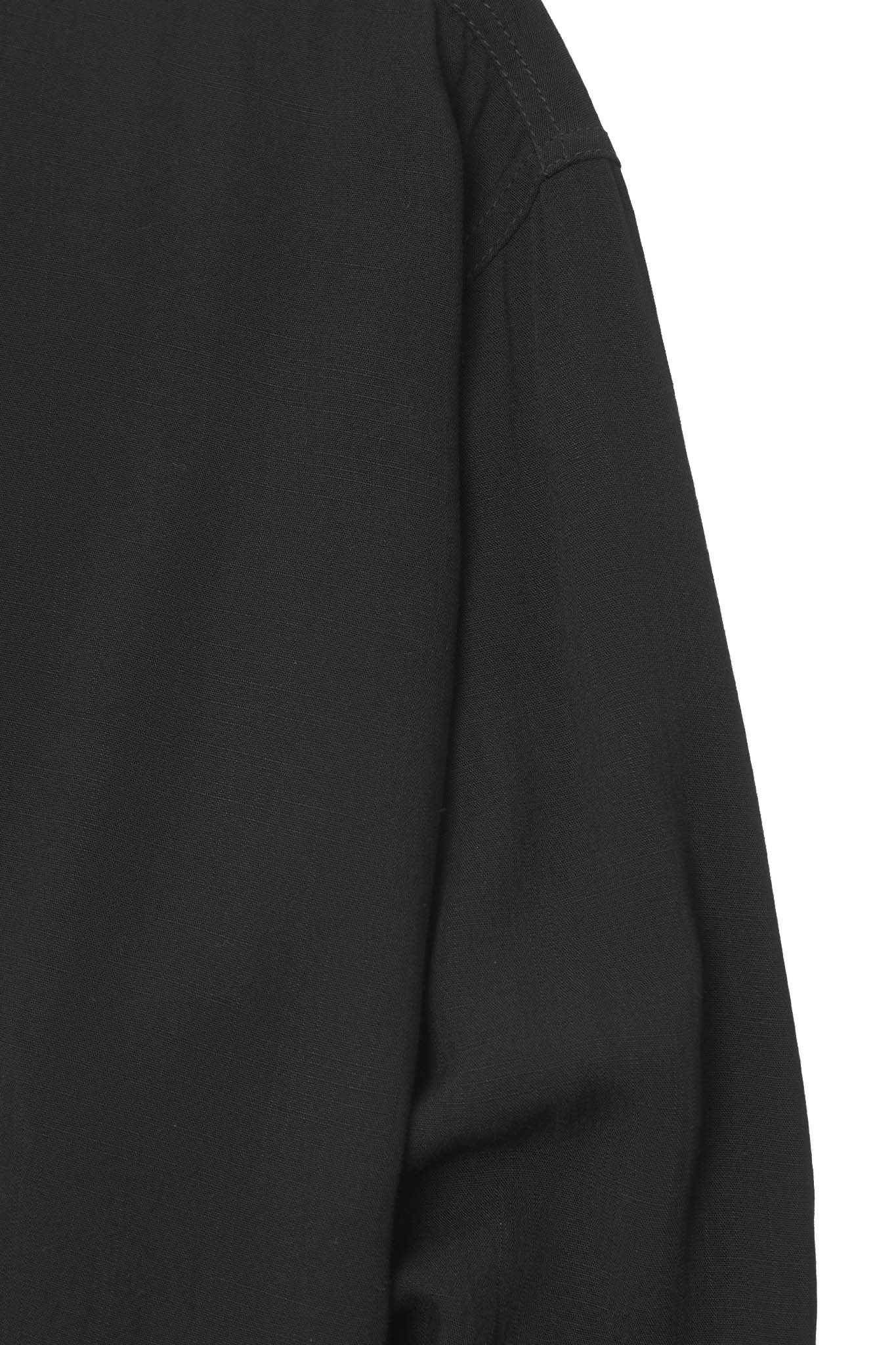 MANDARIN L/S SHIRT IN CROW - Image 6