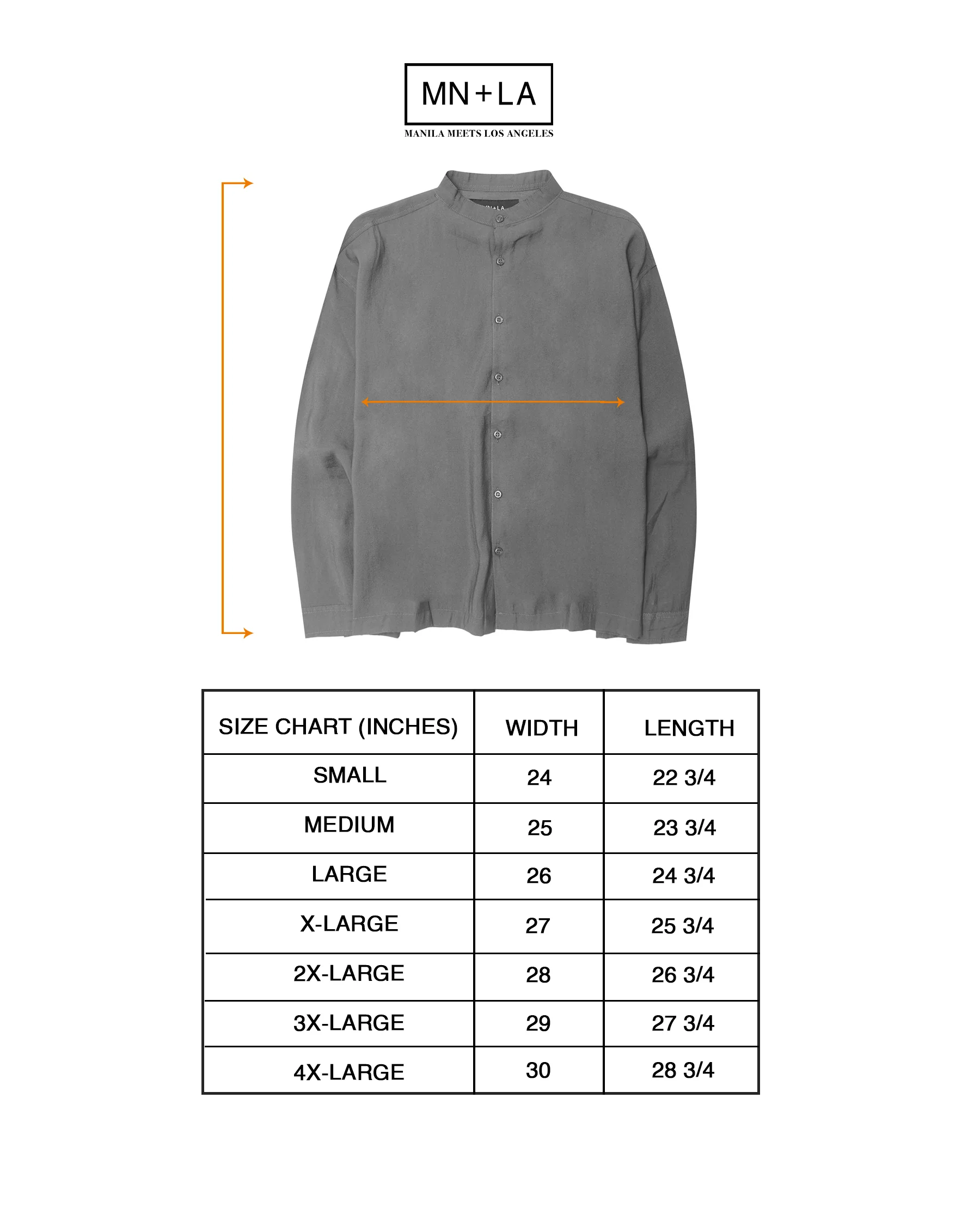 MANDARIN L/S SHIRT IN IRON GREY - Image 4