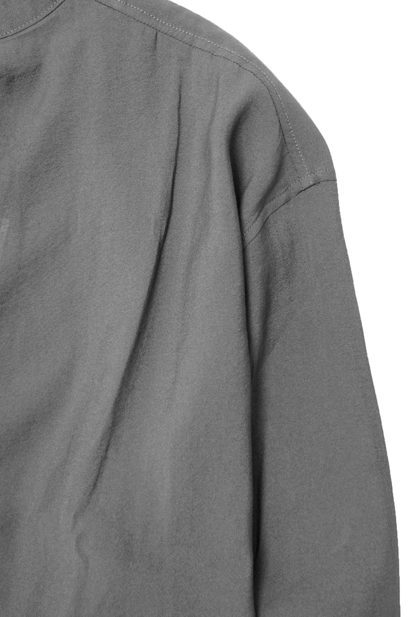 MANDARIN L/S SHIRT IN IRON GREY - Image 5