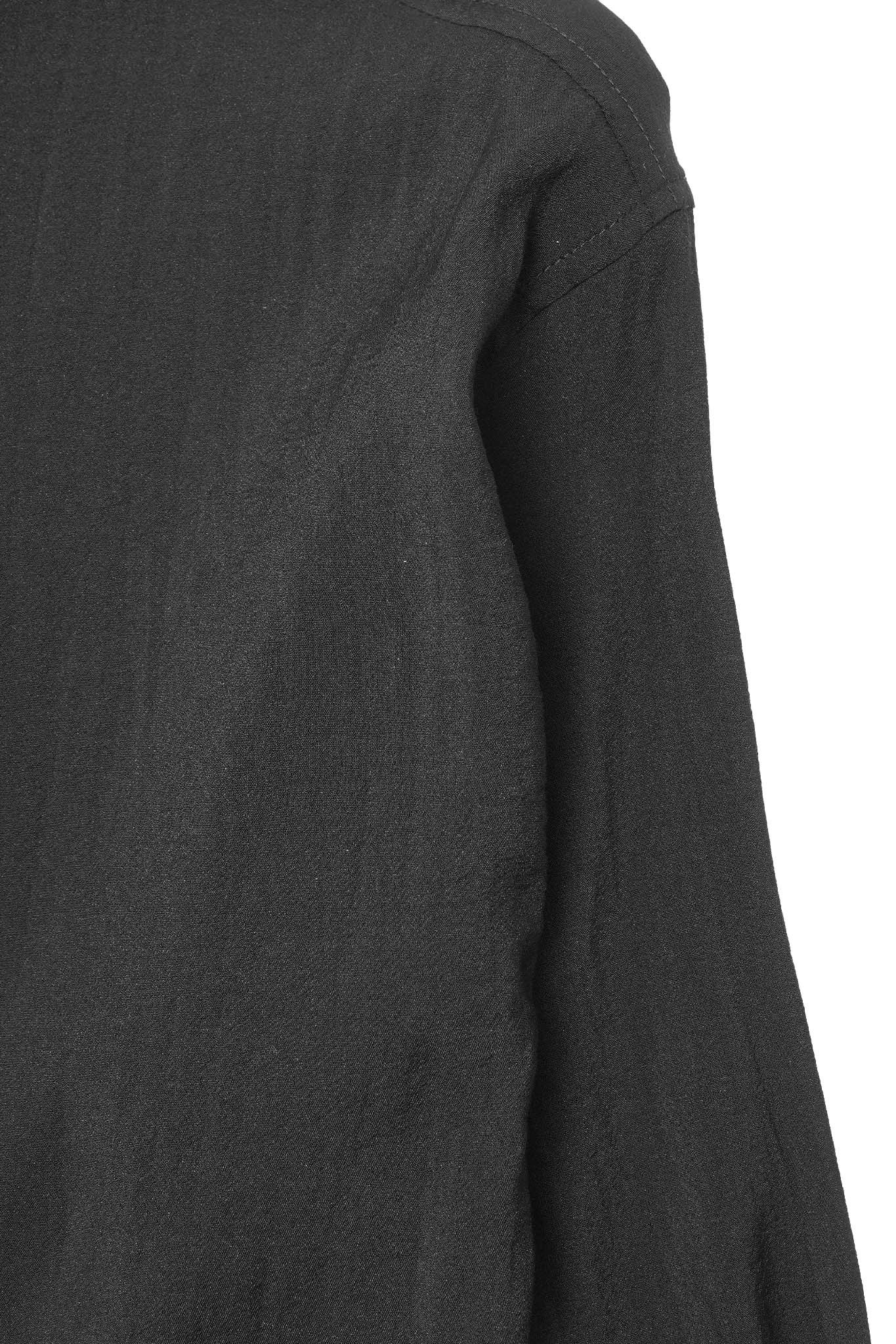 MANDARIN L/S SHIRT IN NOIR - Image 5