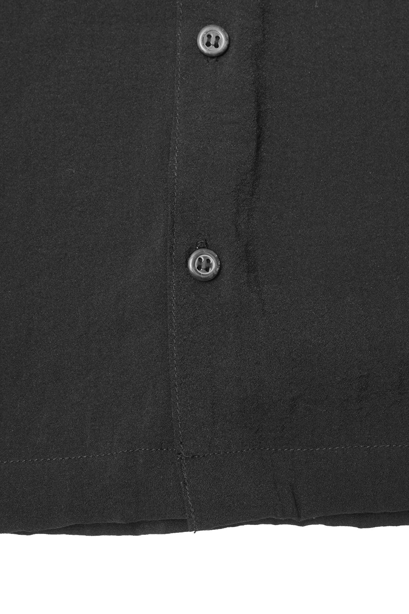 MANDARIN L/S SHIRT IN NOIR - Image 7