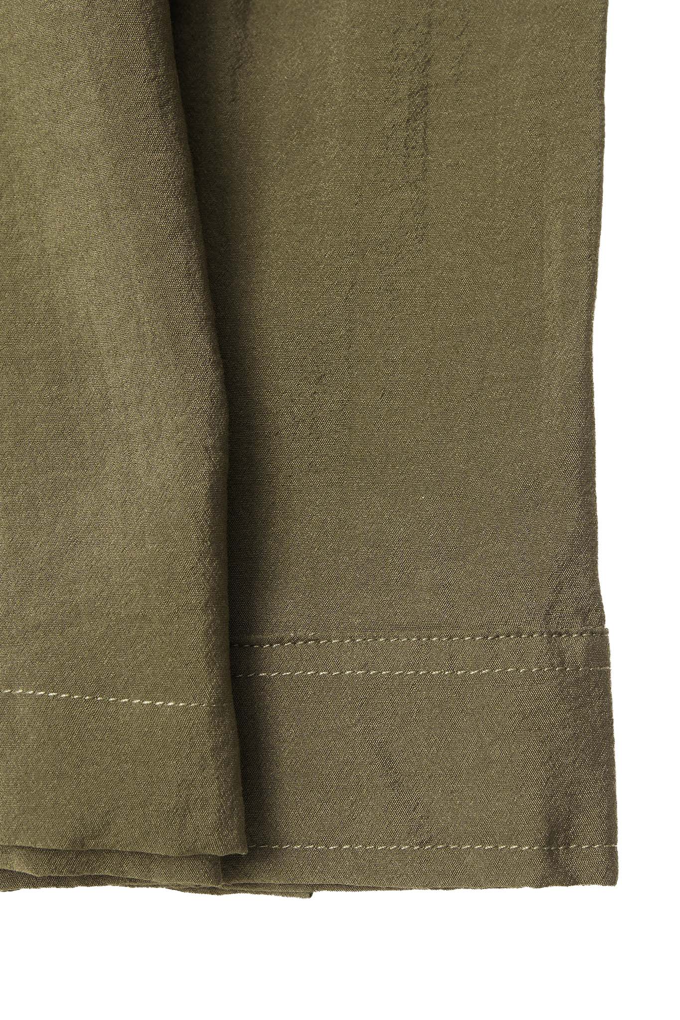 MANDARIN L/S SHIRT IN OLIVE DRAB - Image 5