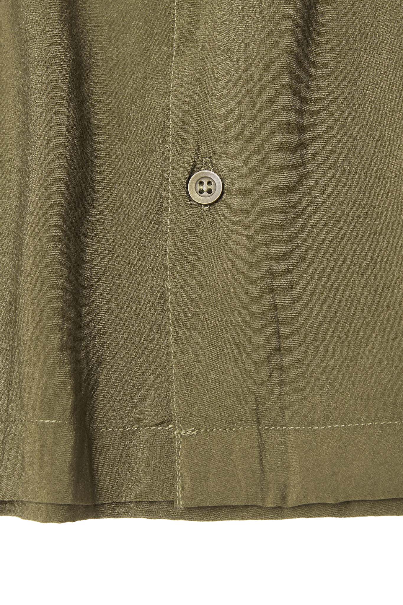 MANDARIN L/S SHIRT IN OLIVE DRAB - Image 6