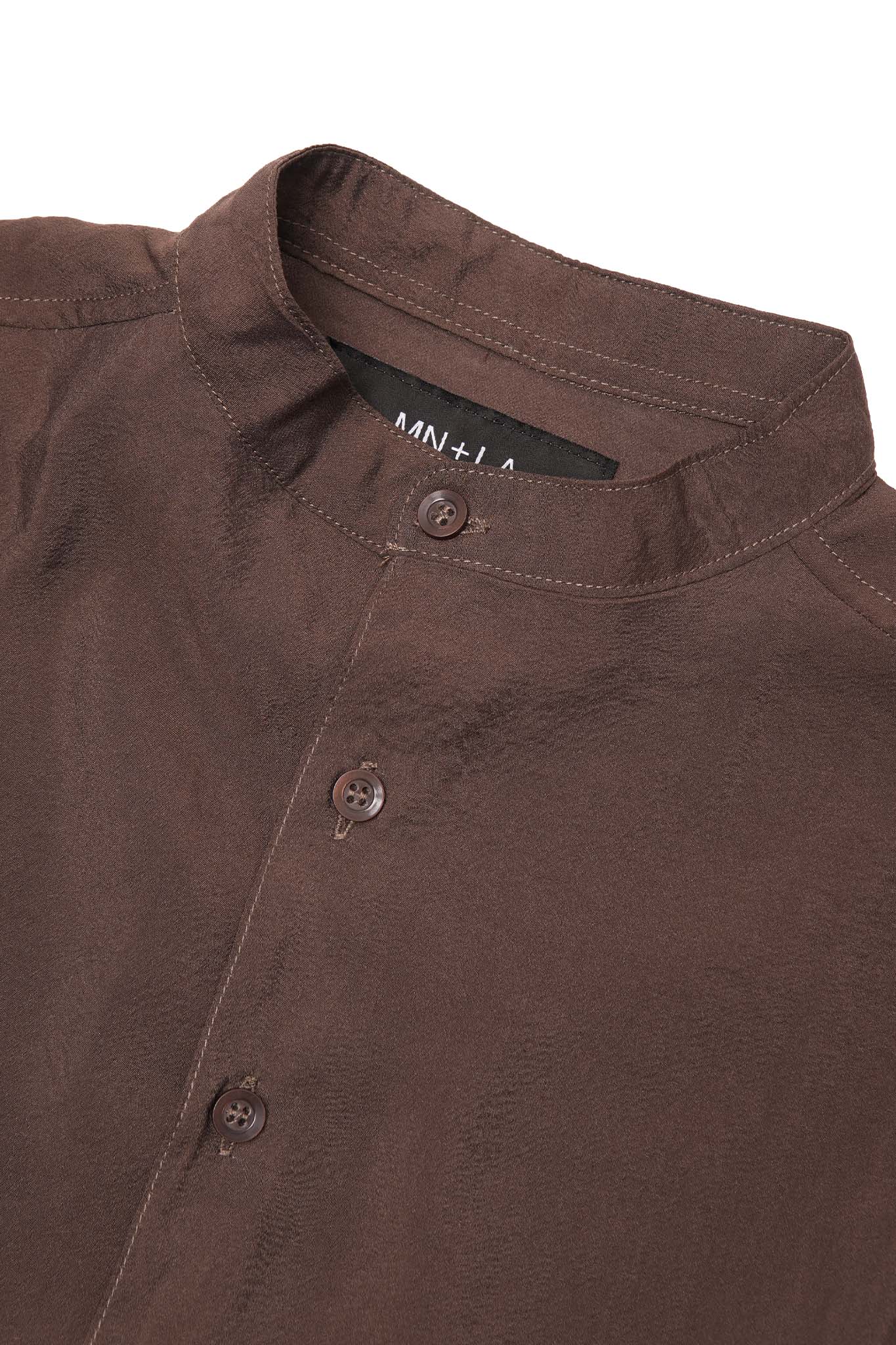MANDARIN L/S SHIRT IN WOOD - Image 3