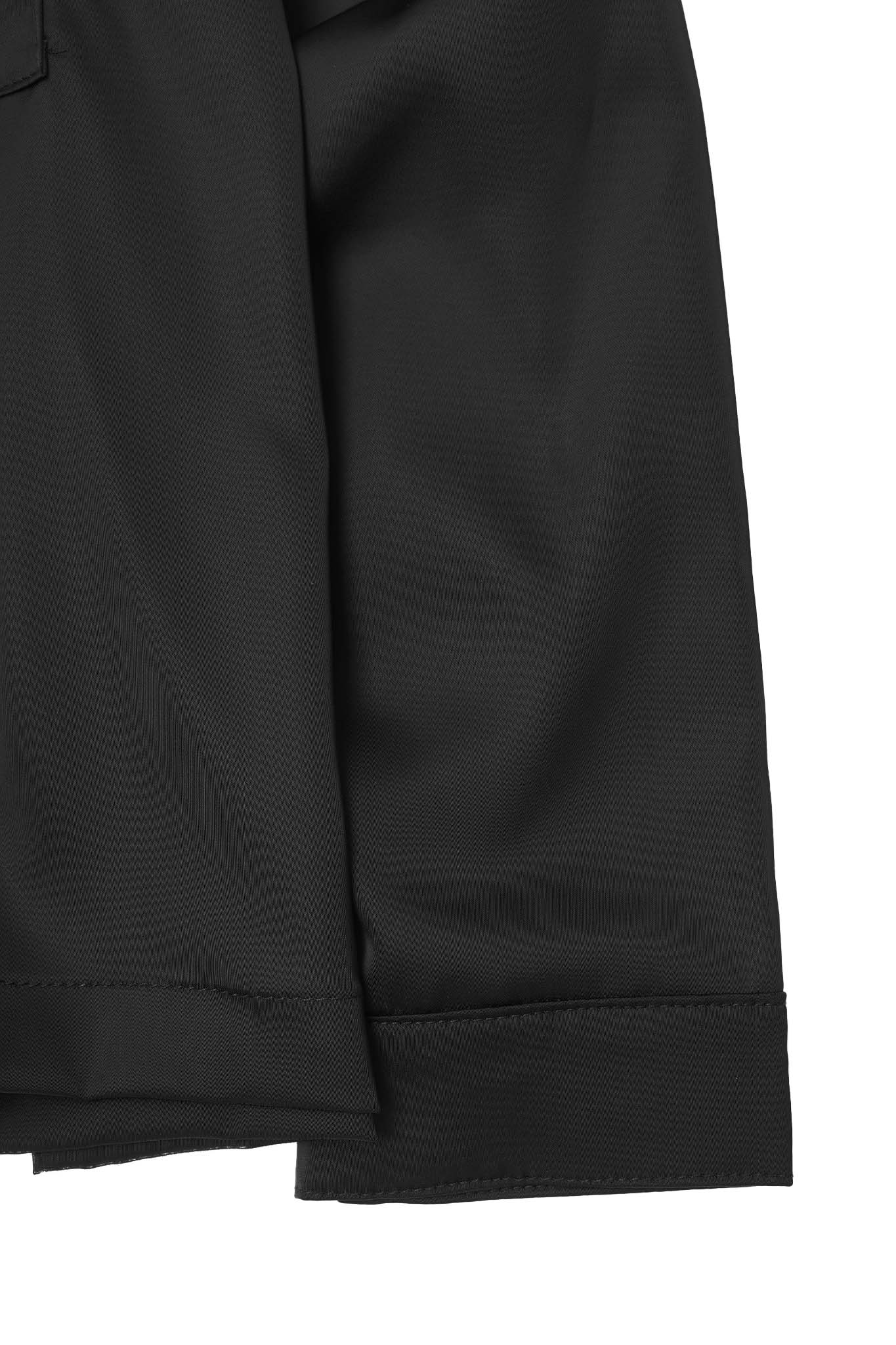 MANDARIN QUARTER L/S SHIRT IN CAVIAR - Image 6