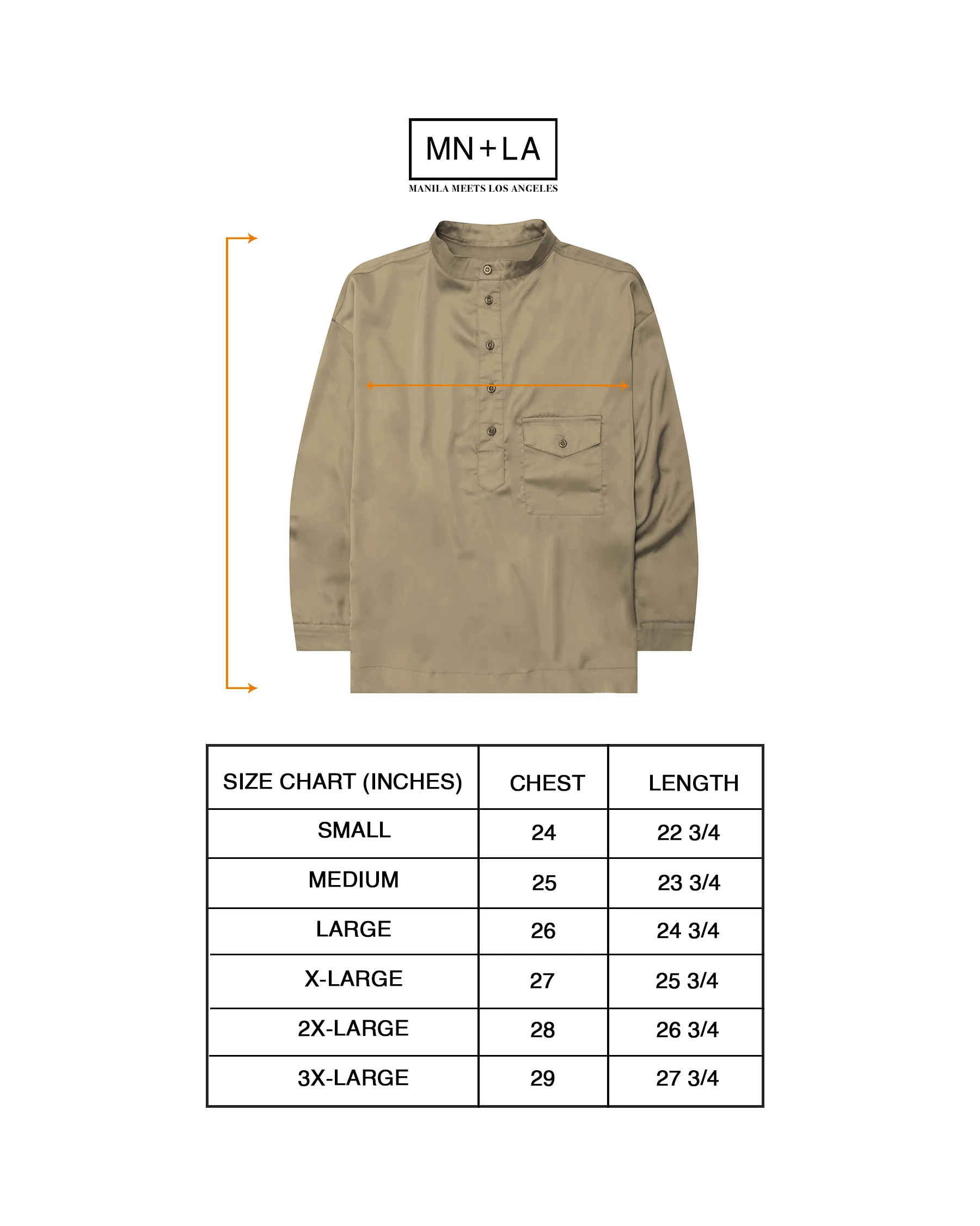 MANDARIN QUARTER L/S SHIRT IN SIENNA - Image 4