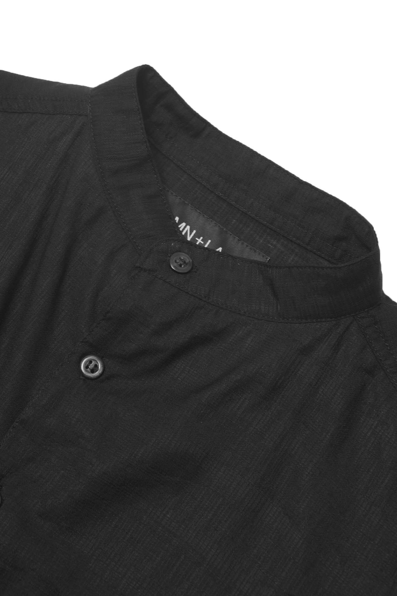 MANDARIN S/S SHIRT IN ANTHRACITE - Image 3