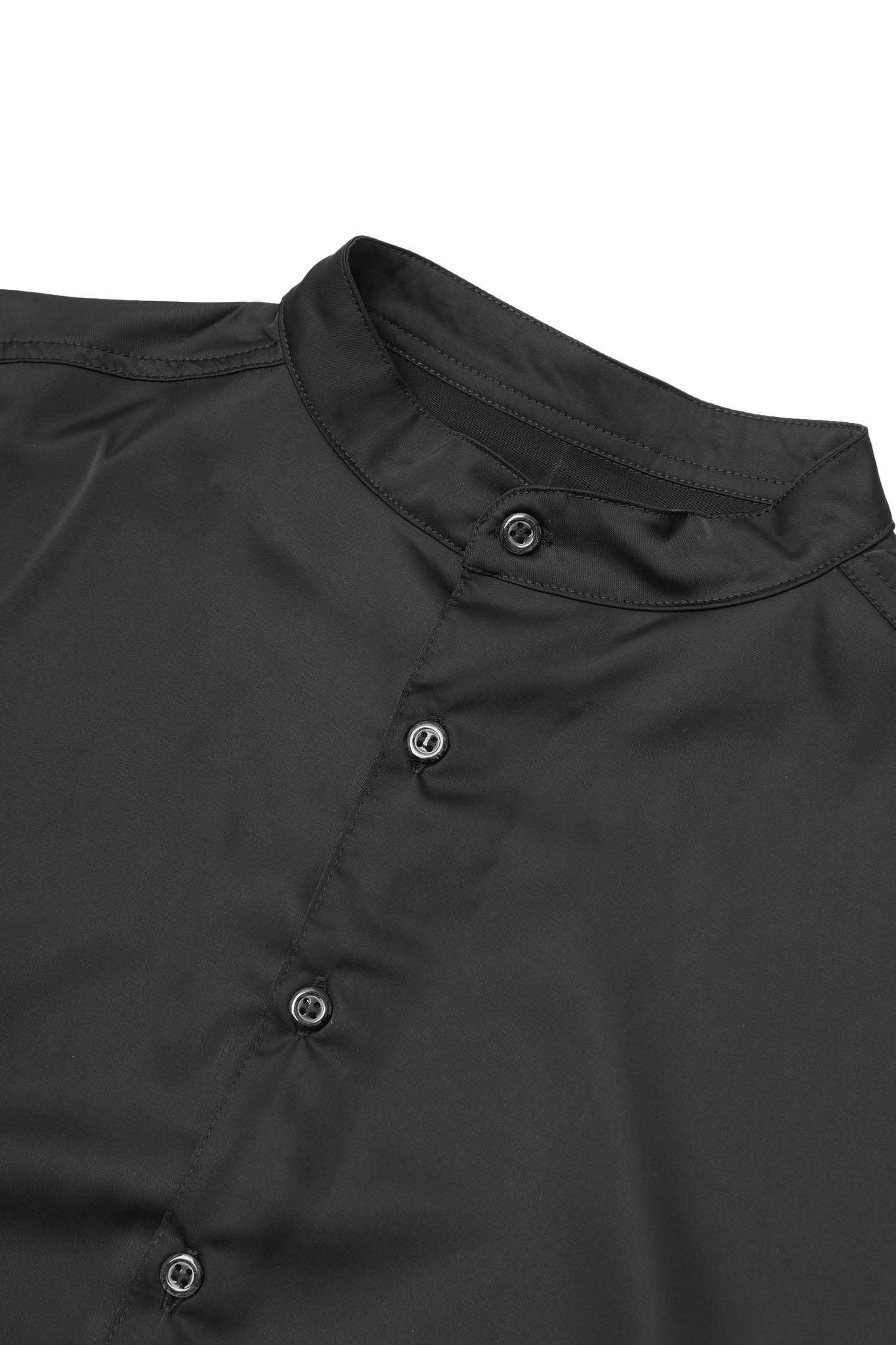 MANDARIN S/S SHIRT IN CAVIAR - Image 3