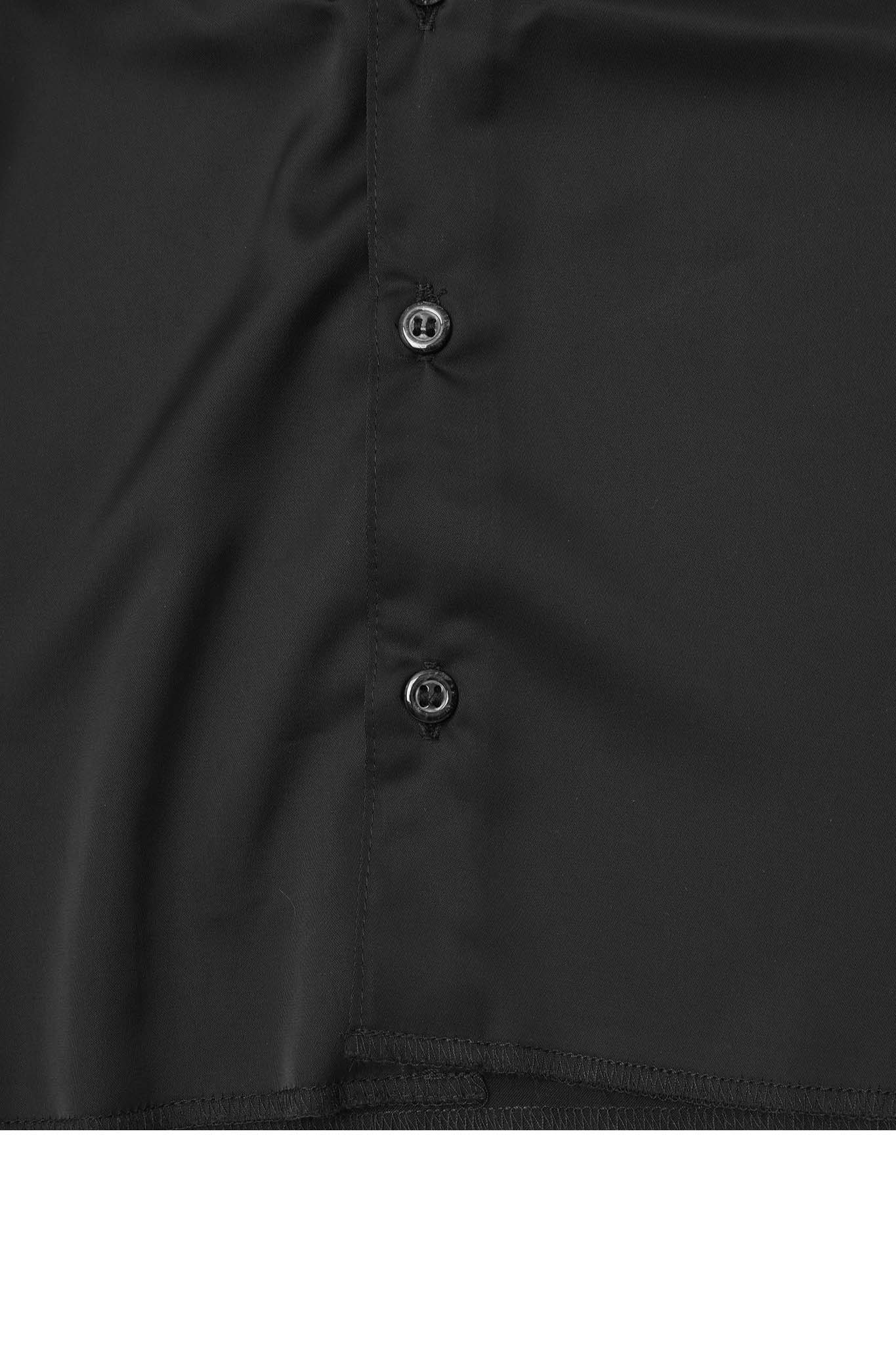 MANDARIN S/S SHIRT IN CAVIAR - Image 6