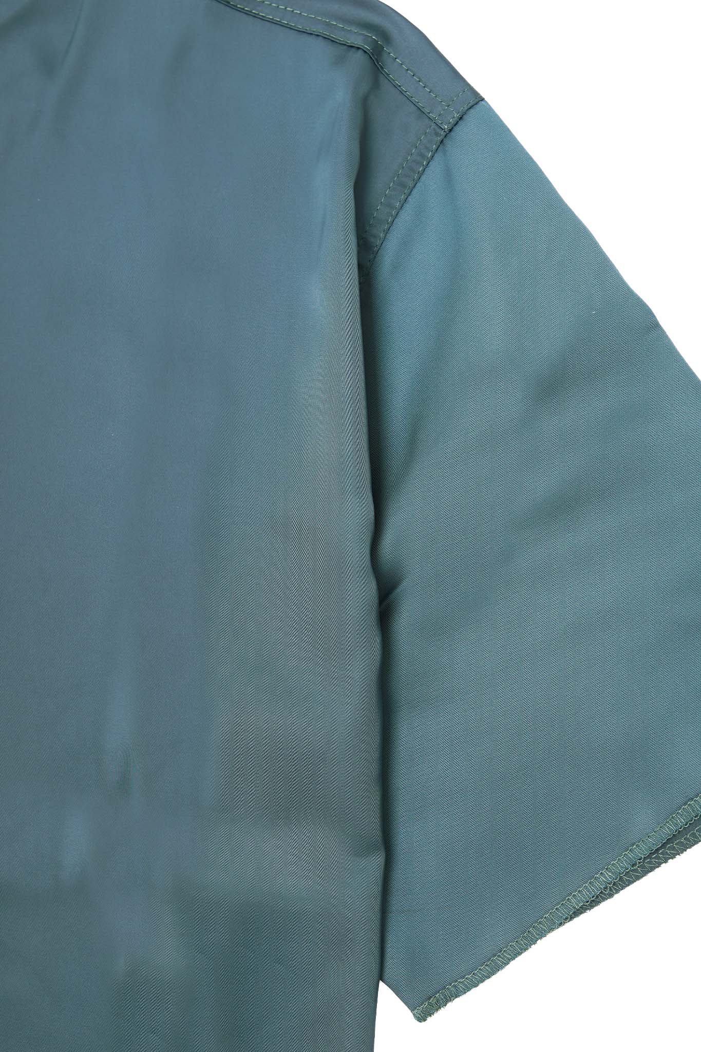 MANDARIN S/S SHIRT IN EMERALD - Image 5