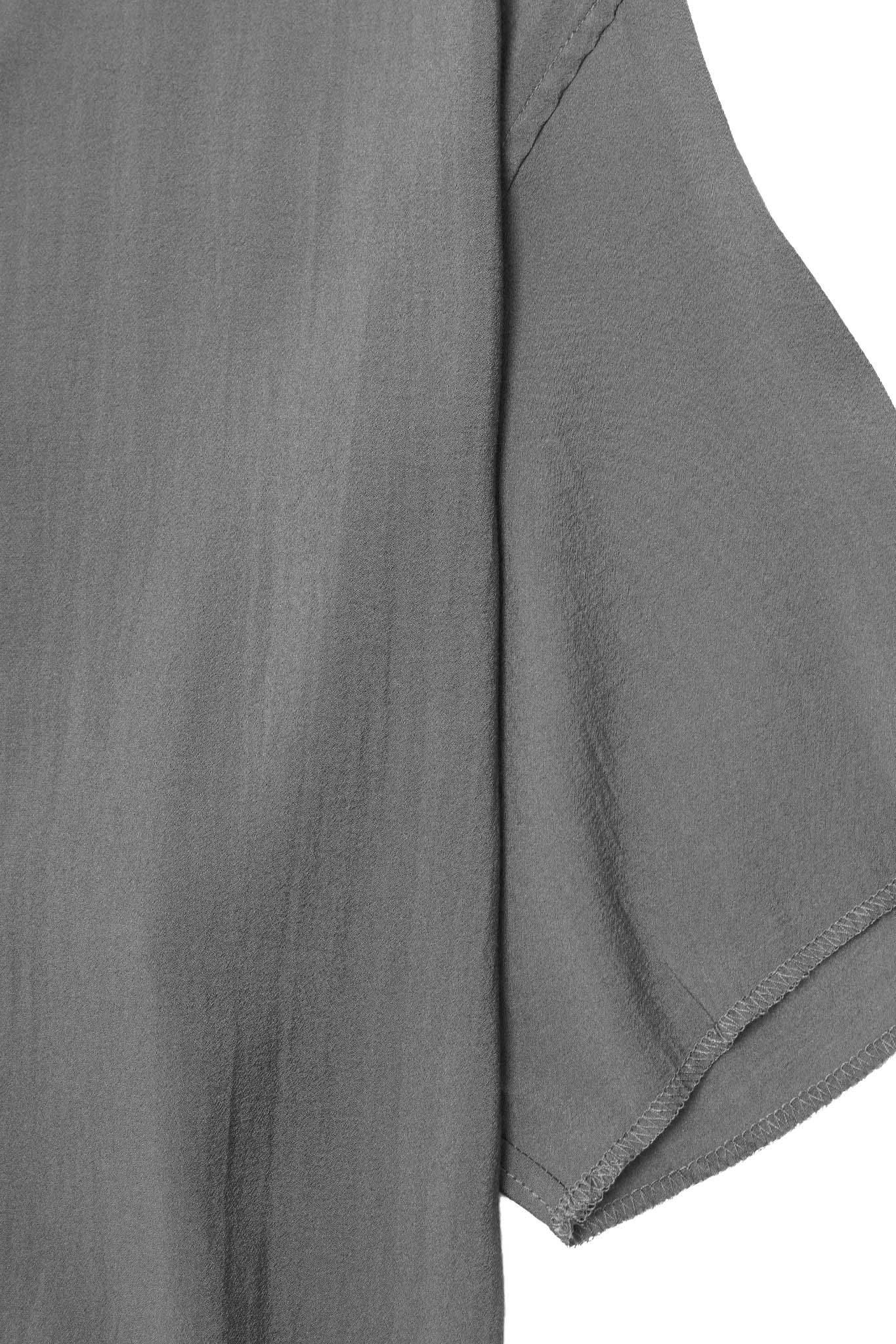 MANDARIN S/S SHIRT IN IRON GREY - Image 5