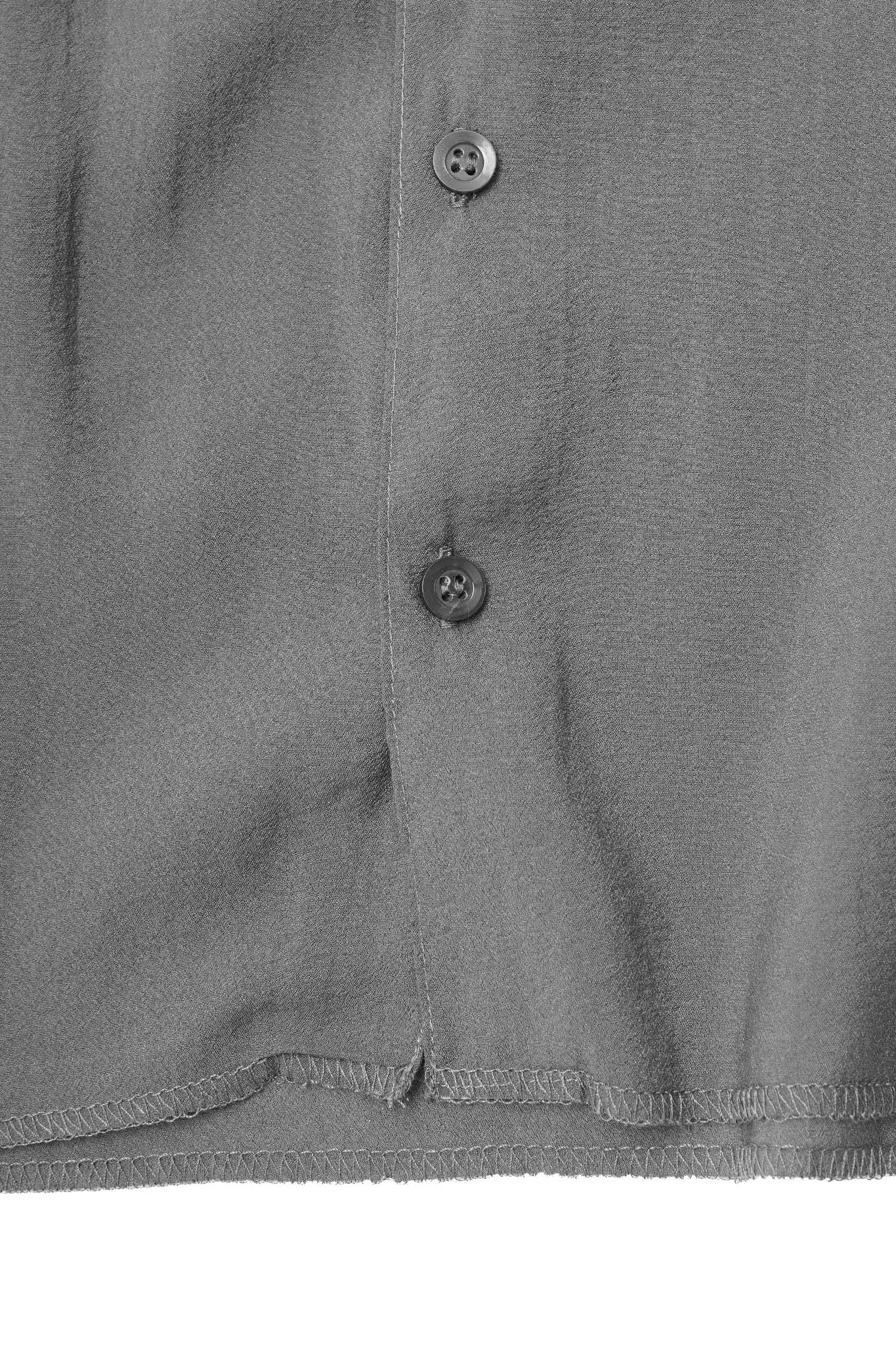MANDARIN S/S SHIRT IN IRON GREY - Image 6