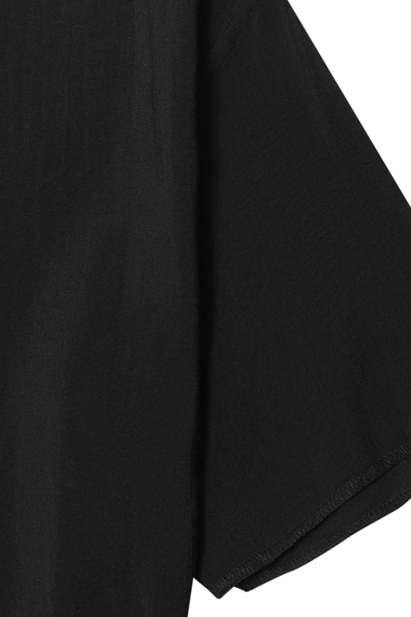 MANDARIN S/S SHIRT IN NOIR - Image 5