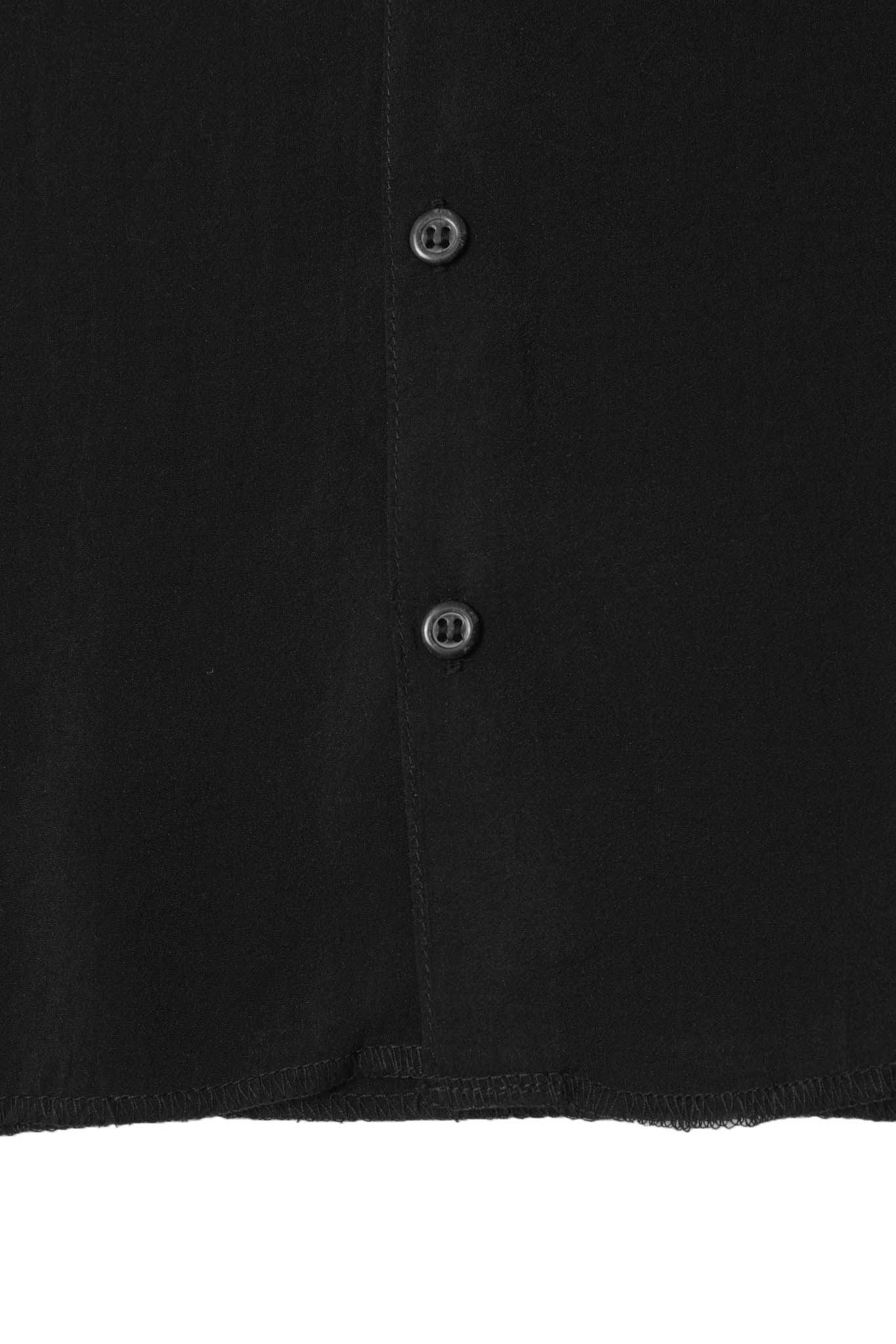 MANDARIN S/S SHIRT IN NOIR - Image 6