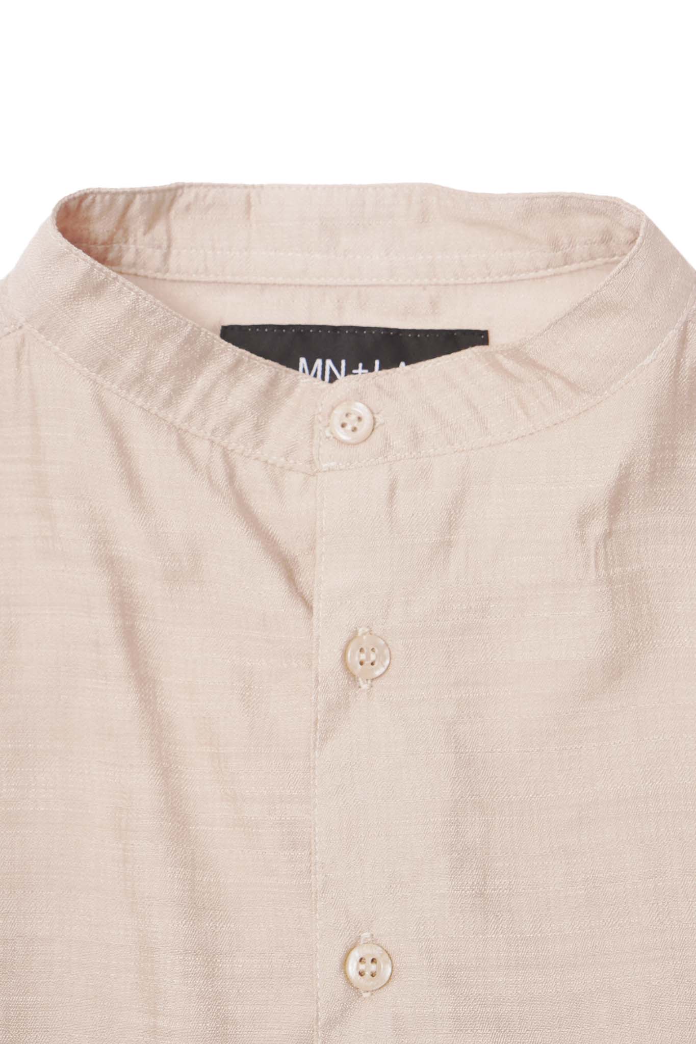 MANDARIN S/S SHIRT IN OAT - Image 3
