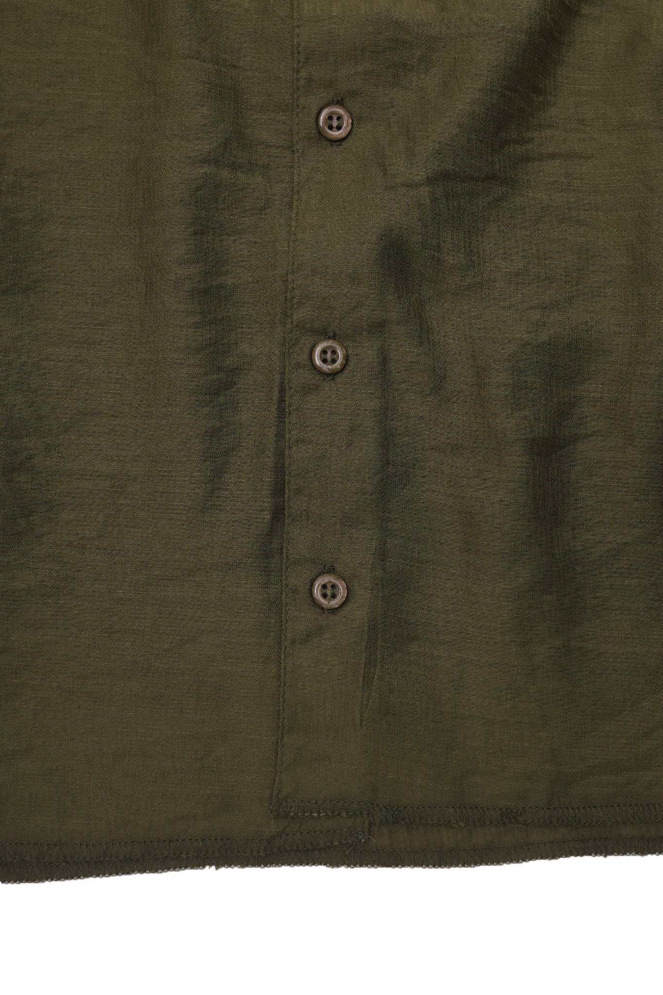 MANDARIN S/S SHIRT IN OLIVE - Image 6