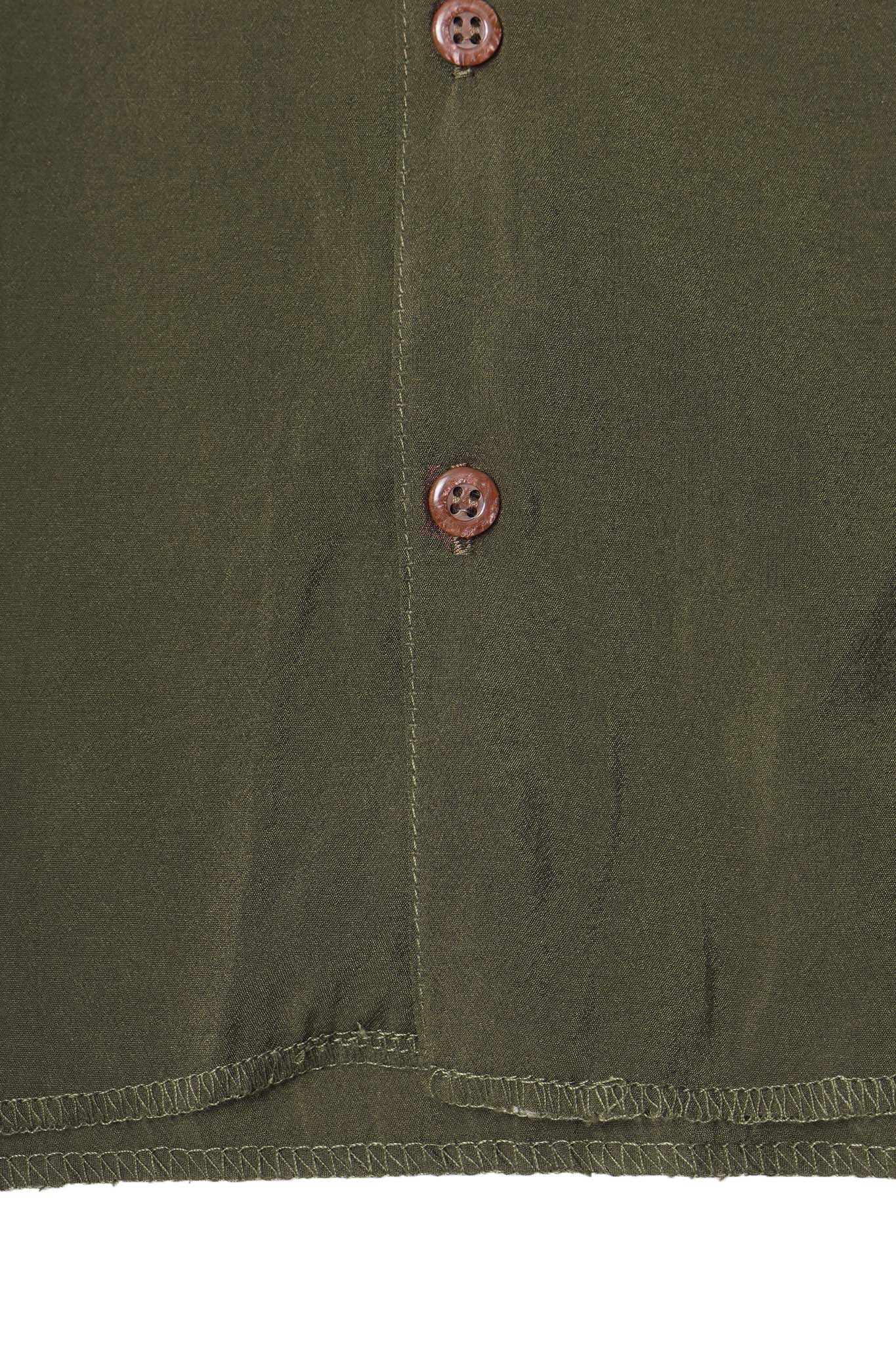 MANDARIN S/S SHIRT IN OLIVE DRAB - Image 6