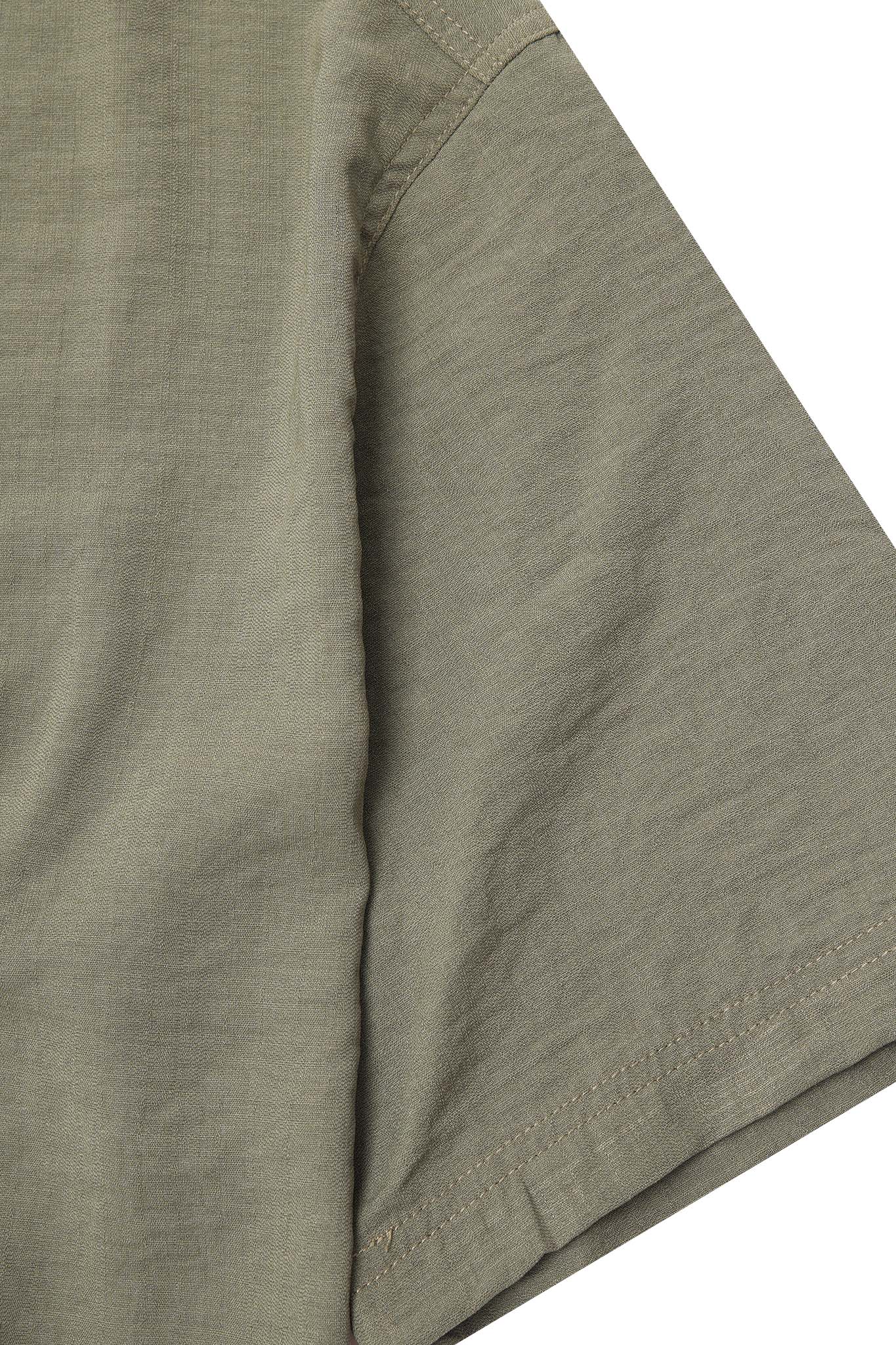 MANDARIN S/S SHIRT IN SAGE - Image 5