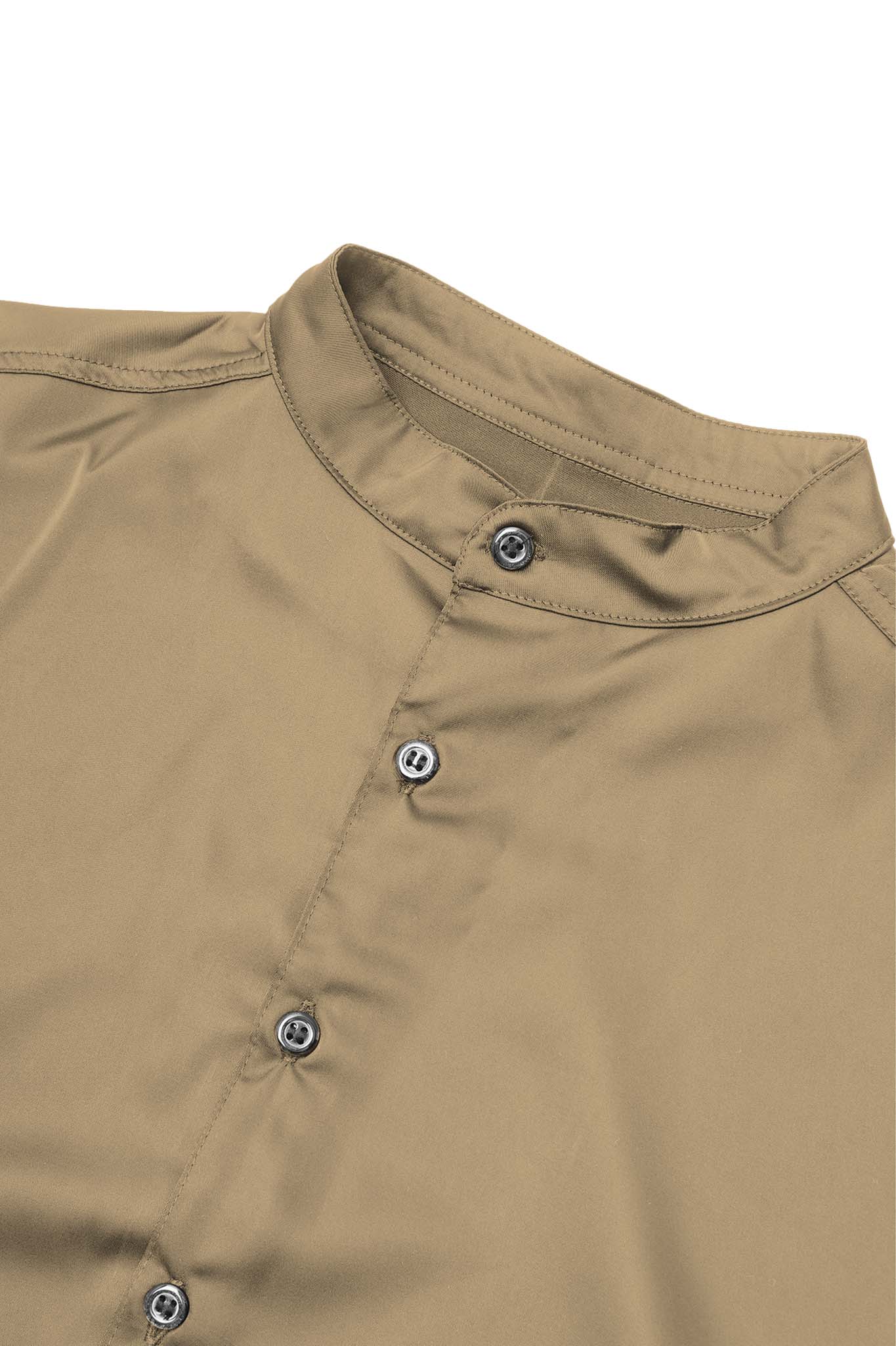 MANDARIN S/S SHIRT IN SIENNA - Image 2
