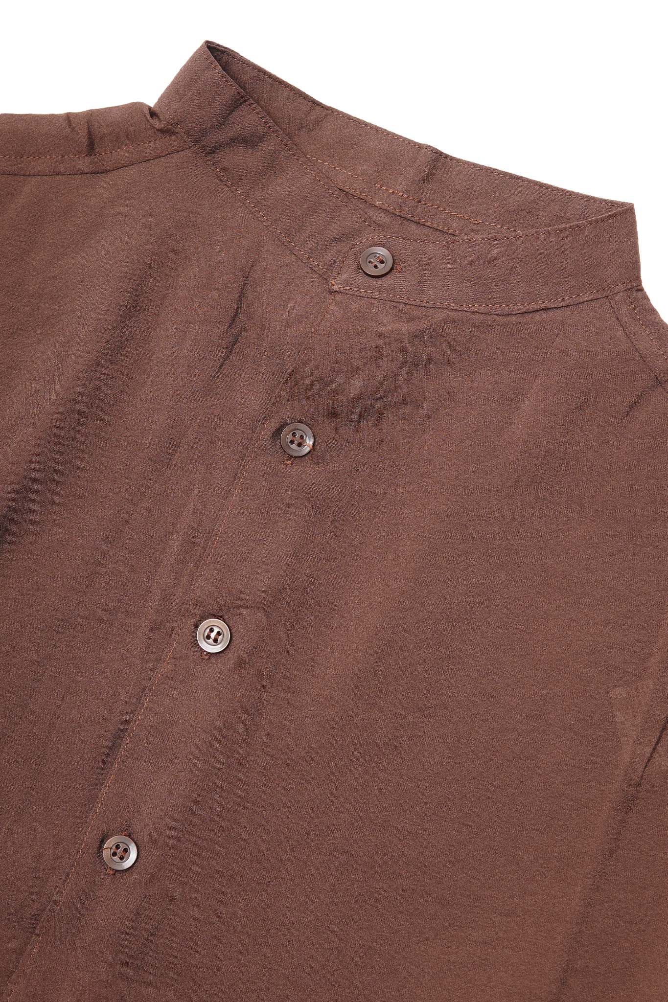 MANDARIN S/S SHIRT IN WOOD - Image 3