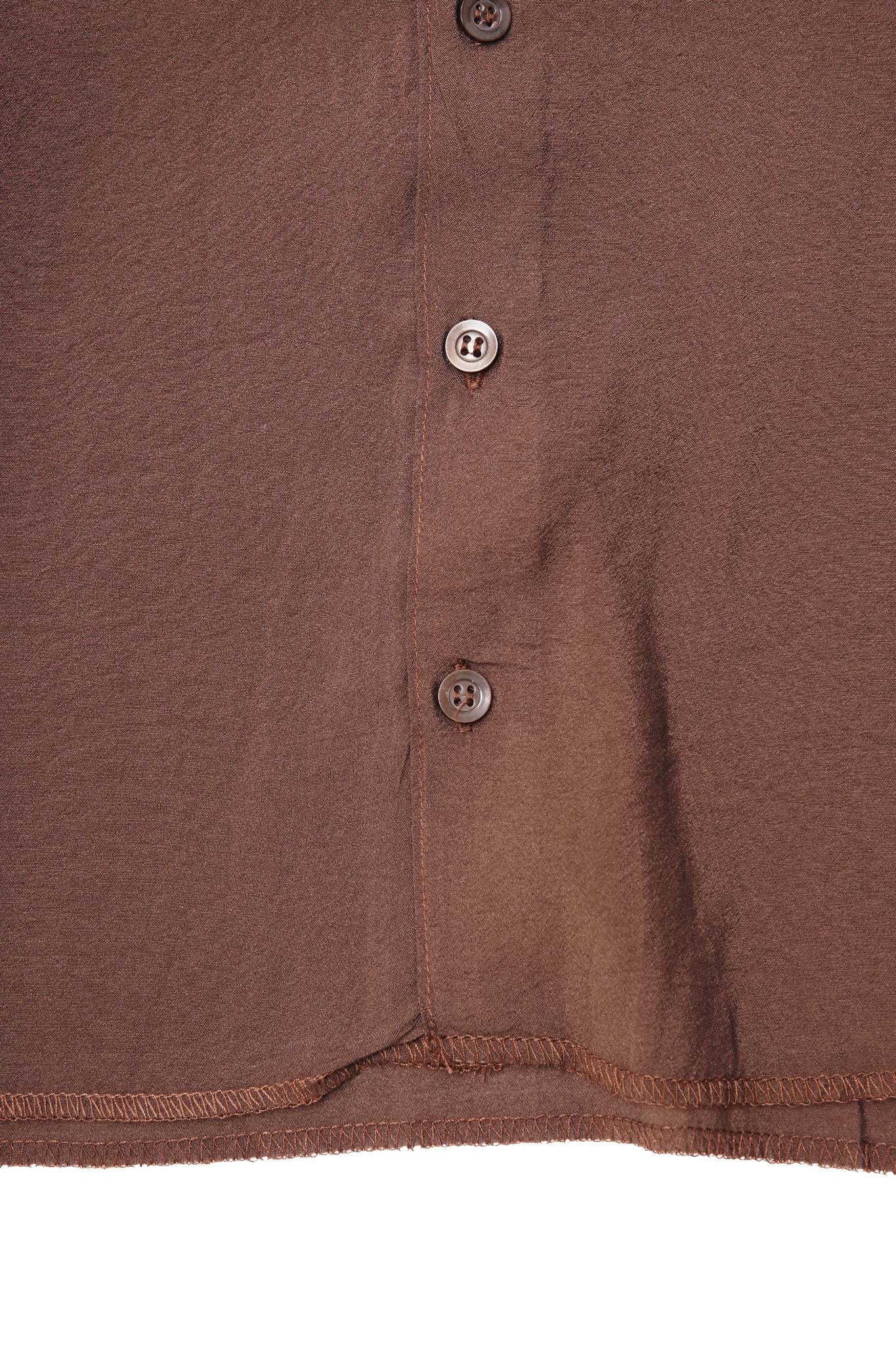 MANDARIN S/S SHIRT IN WOOD - Image 6