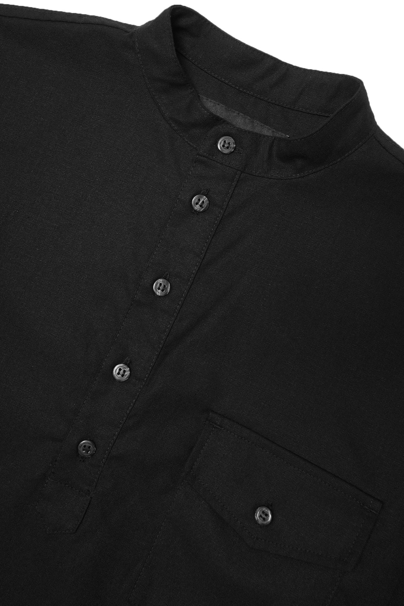 MANDARIN SHIRT IN ANTHRACITE - Image 3