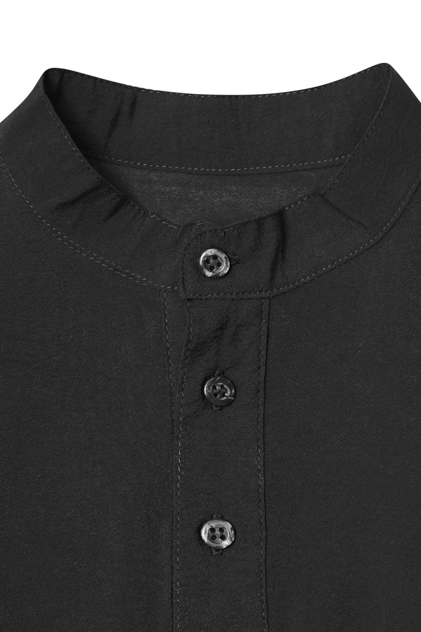 MANDARIN SHIRT IN MIDNIGHT - Image 2