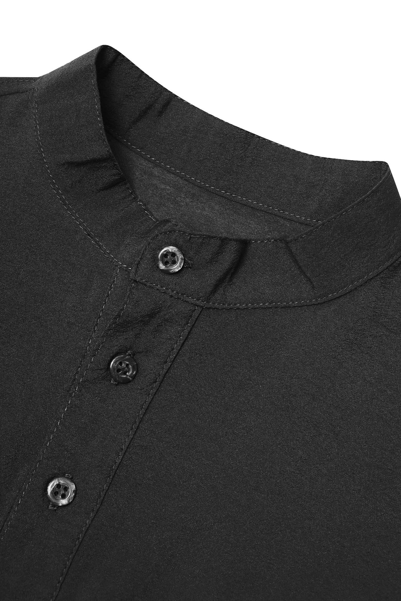 MANDARIN SHIRT IN MIDNIGHT - Image 3