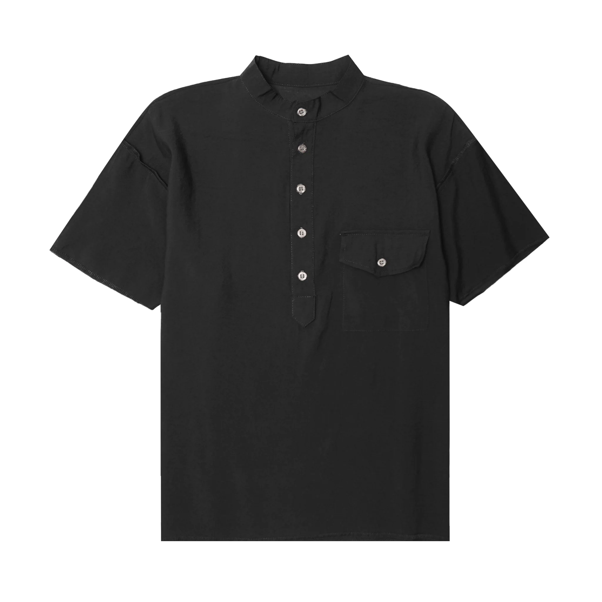 MANDARIN SHIRT IN NOIR