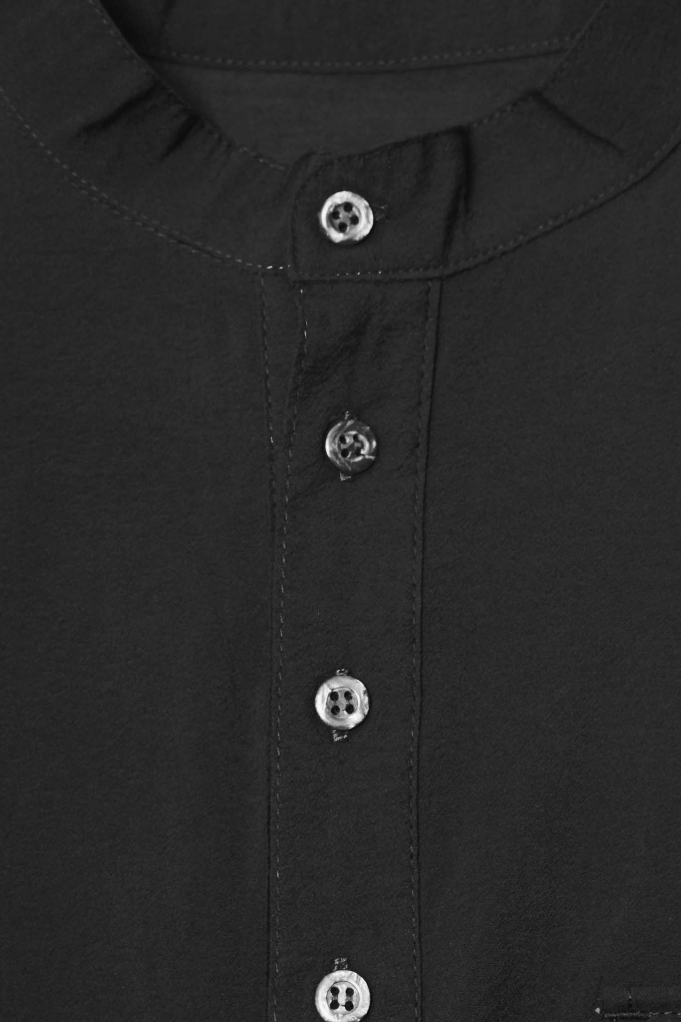 MANDARIN SHIRT IN NOIR - Image 7