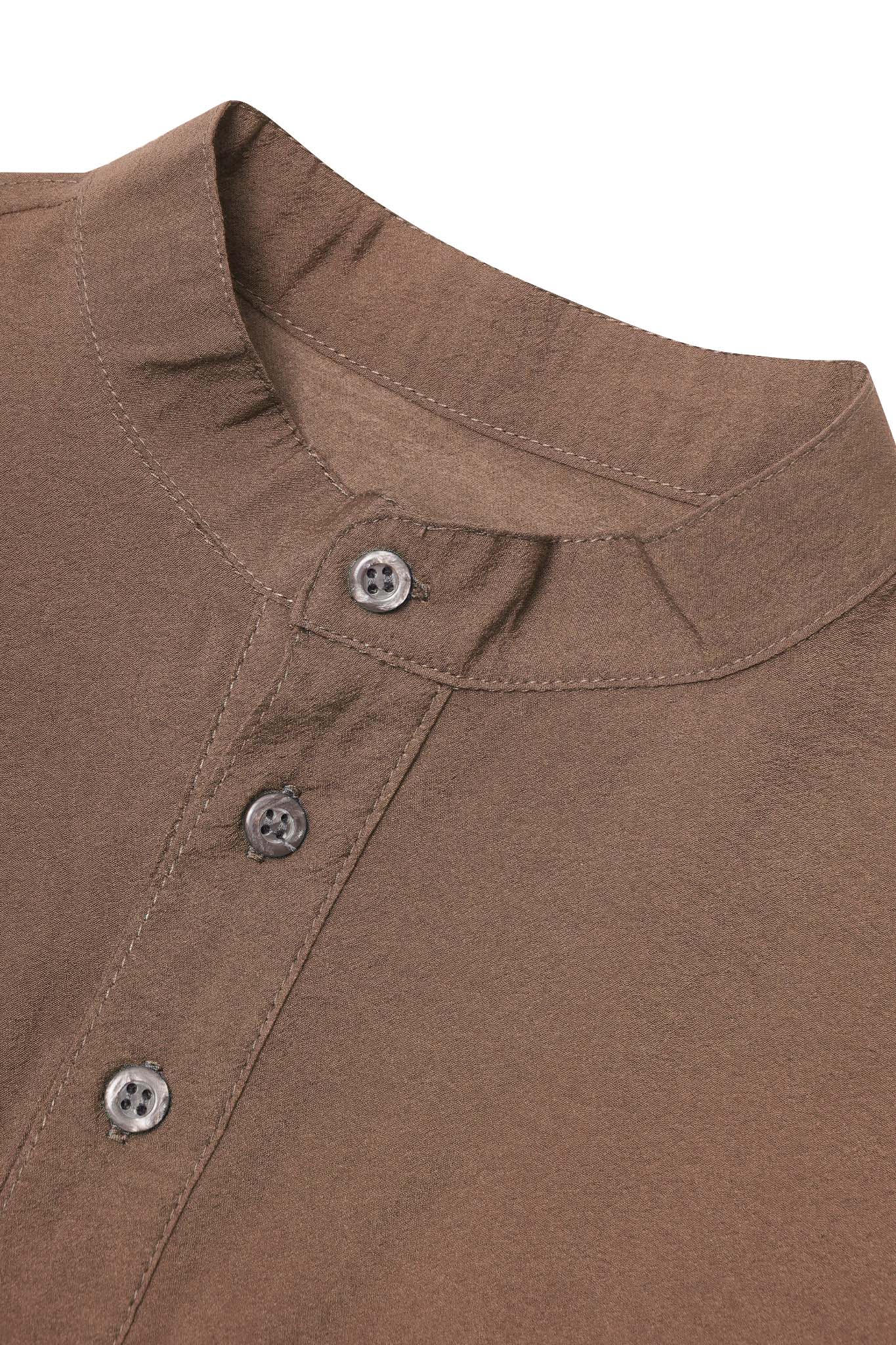 MANDARIN SHIRT IN OLIVE DRAB - Image 3