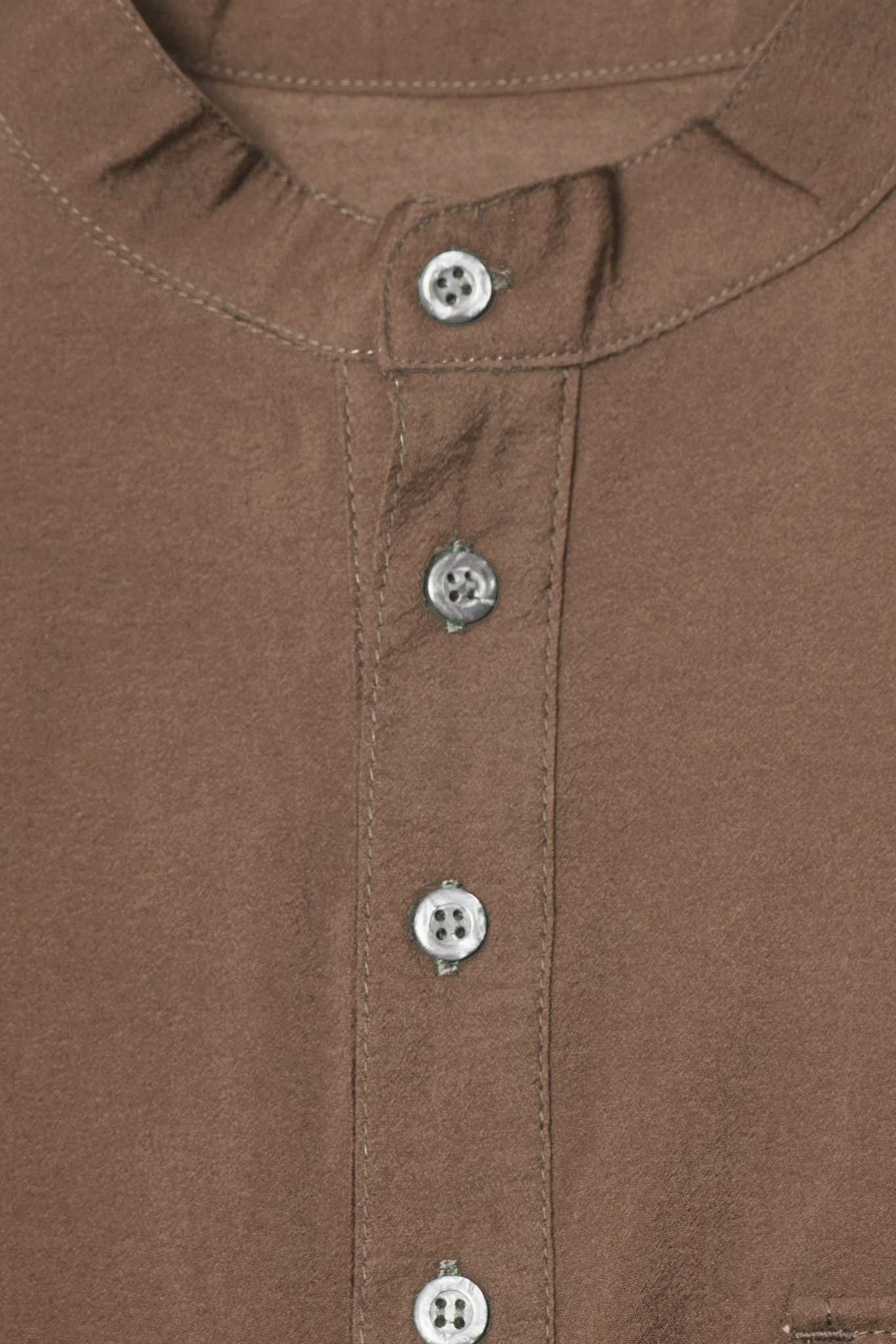 MANDARIN SHIRT IN OLIVE DRAB - Image 7
