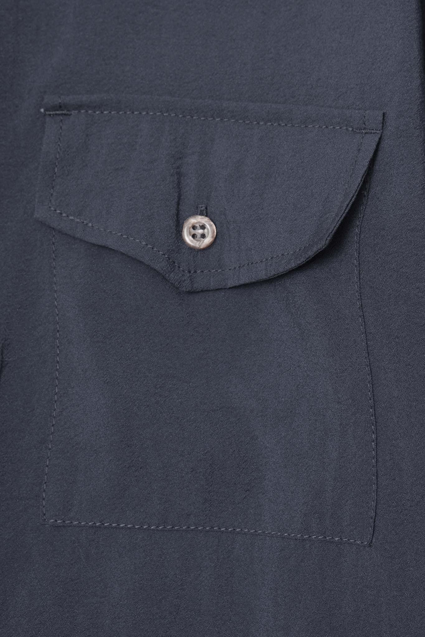 MANDARIN SHIRT IN SLATE - Image 6