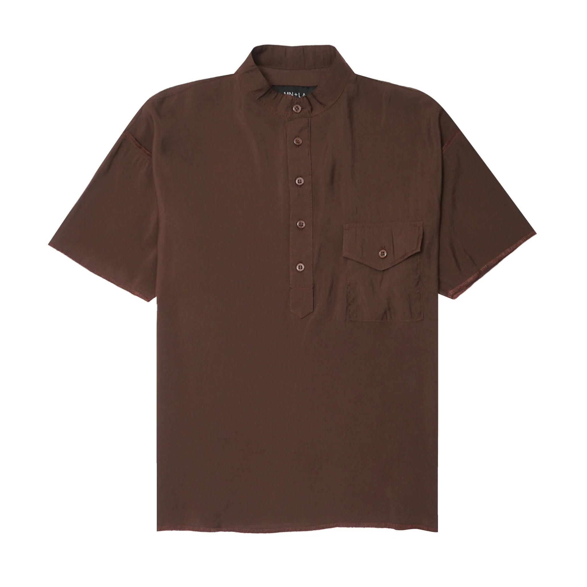 MANDARIN SHIRT IN WOOD