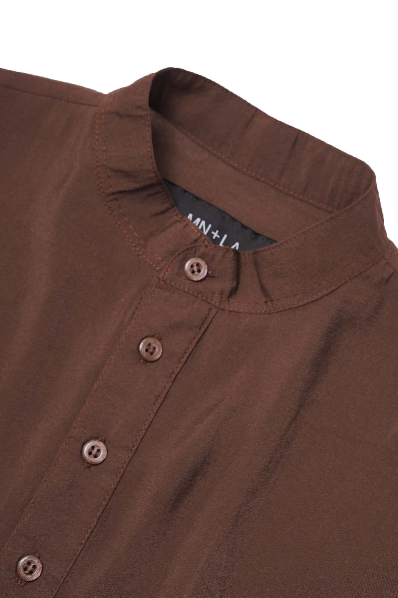 MANDARIN SHIRT IN WOOD - Image 3