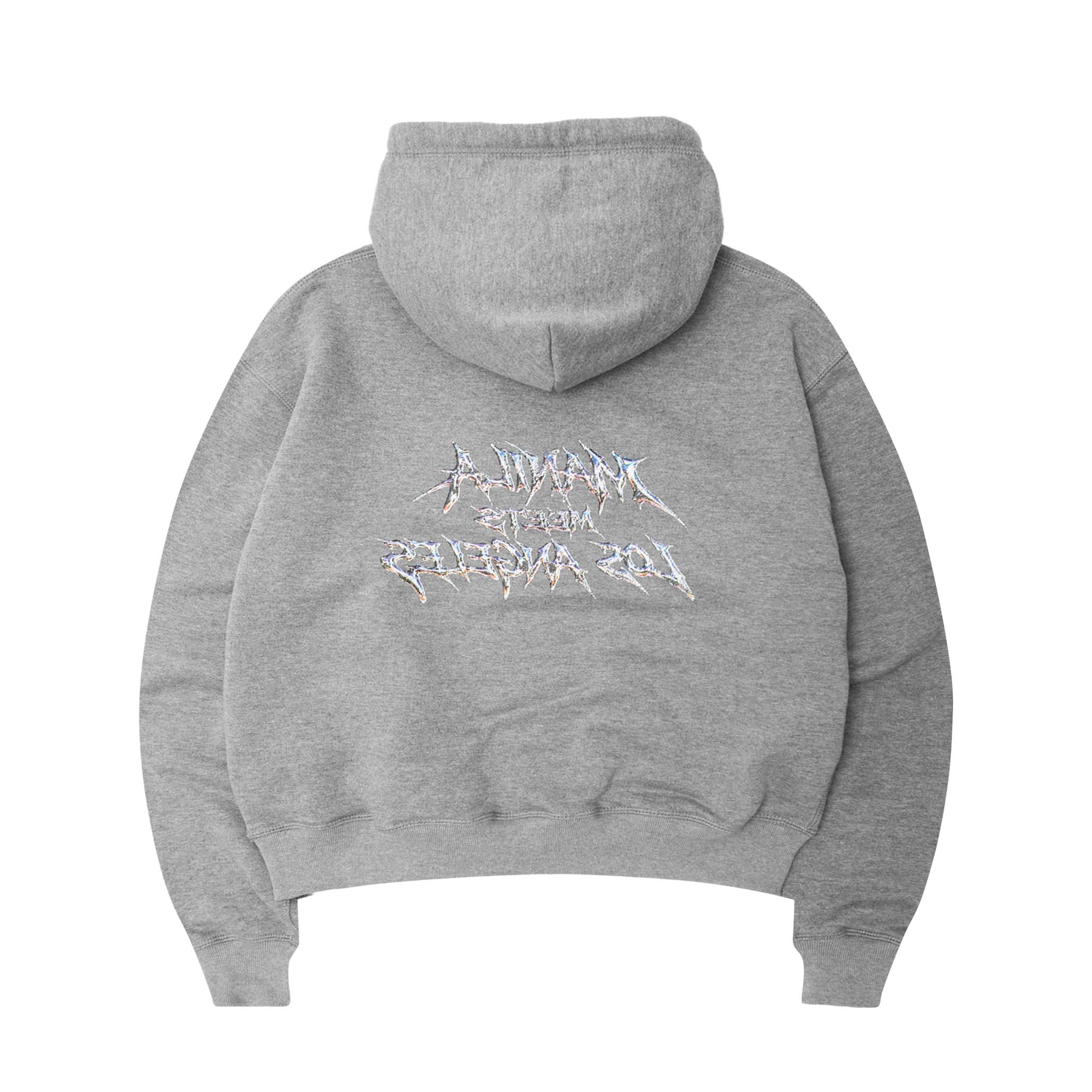 "MERCURIAL" HOODIE IN HEATHER GREY - Image 3
