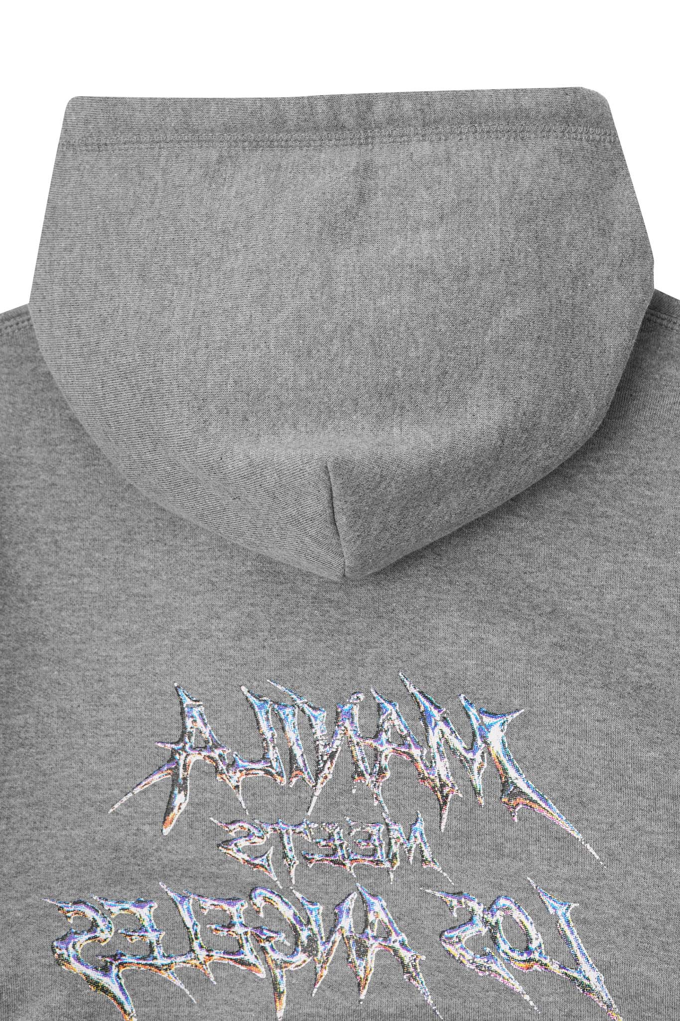 "MERCURIAL" HOODIE IN HEATHER GREY - Image 6